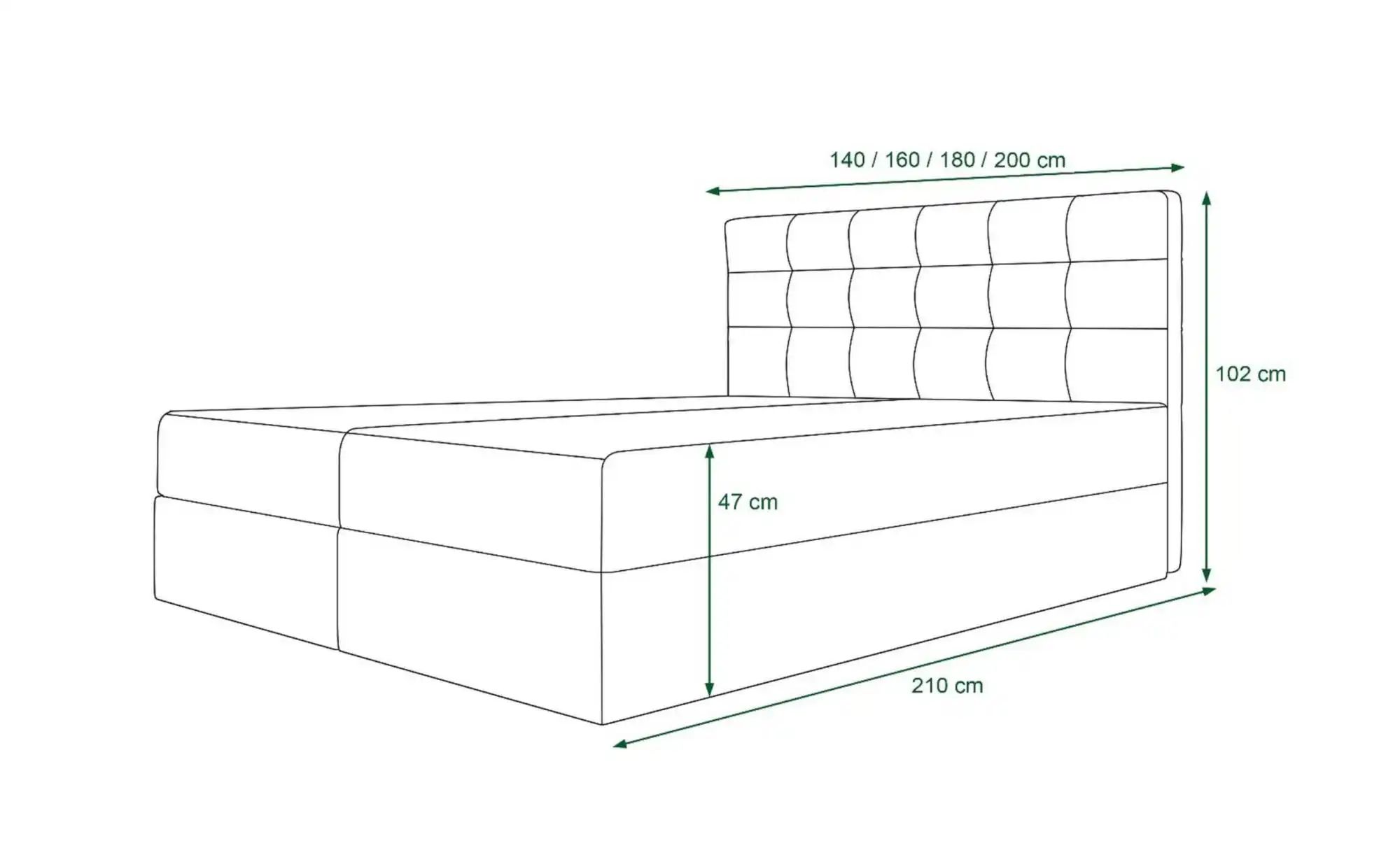 Boxbett mit Stauraum  Matratze H3 und Topper Fado 2 ¦ grau ¦ Maße (cm): B: günstig online kaufen