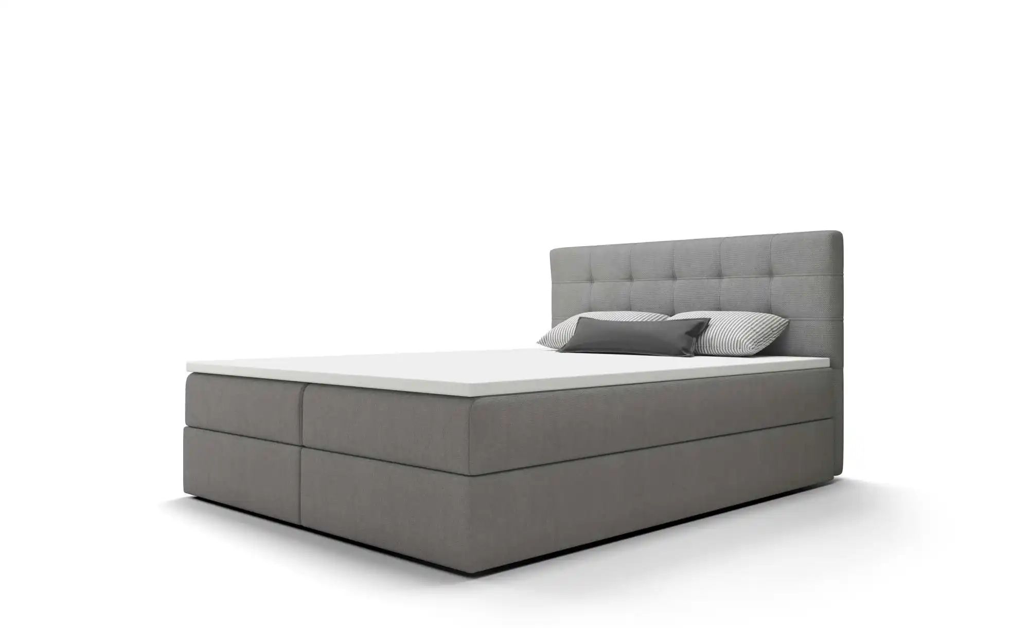 Boxbett mit Stauraum  Matratze H3 und Topper Fado 2 ¦ grau ¦ Maße (cm): B: günstig online kaufen