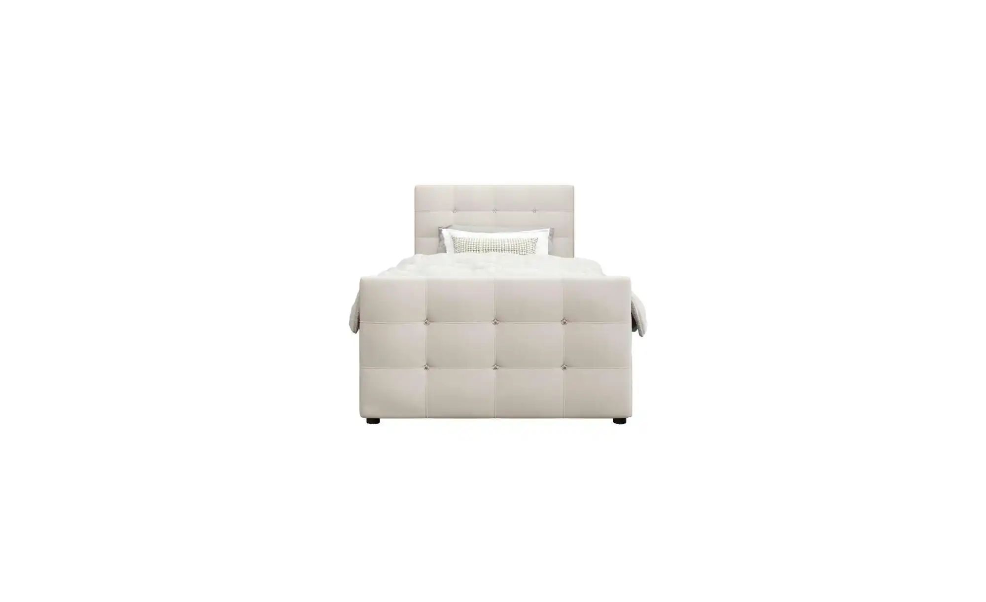 Boxbett mit Stauraum  Matratze H3 und Topper Kleo ¦ beige ¦ Maße (cm): B: 1 günstig online kaufen