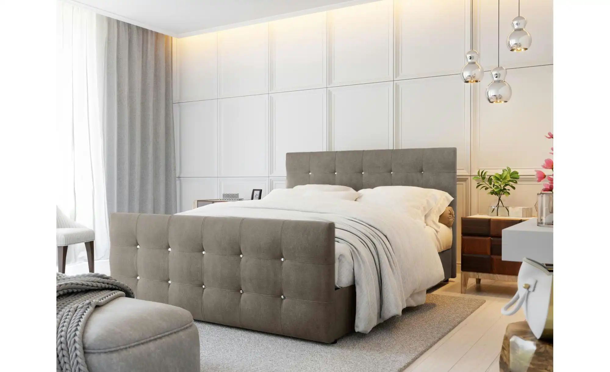 Thumbnail - Boxbett mit Stauraum und Topper Kleo ¦ braun ¦ Maße (cm): B: 180 H: 105 Betten > Komfortbetten - Höffner