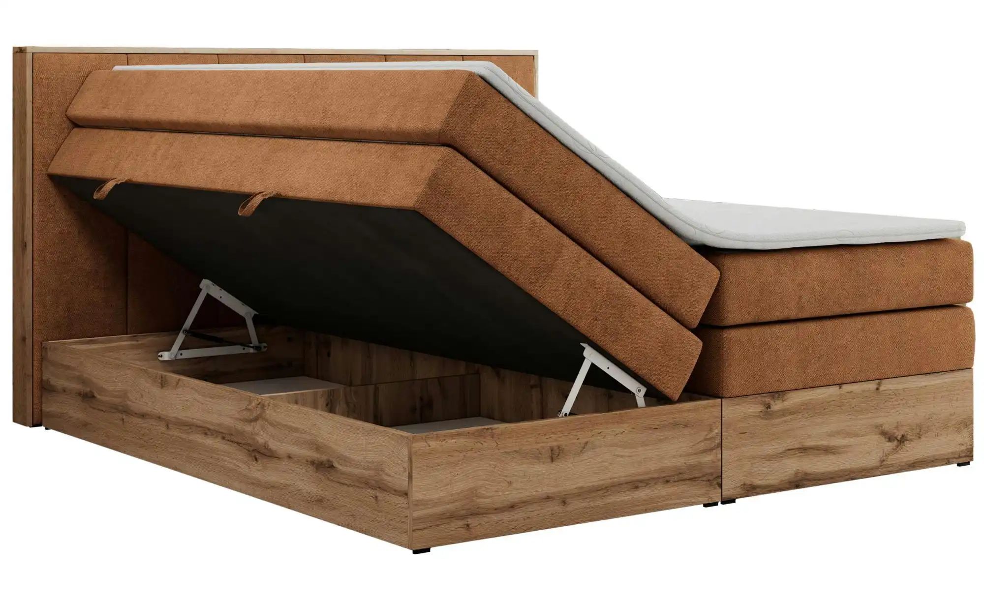 Boxspringbett mit Bettkasten Albero 1 King ¦ orange ¦ Maße (cm): B: 188 H: günstig online kaufen