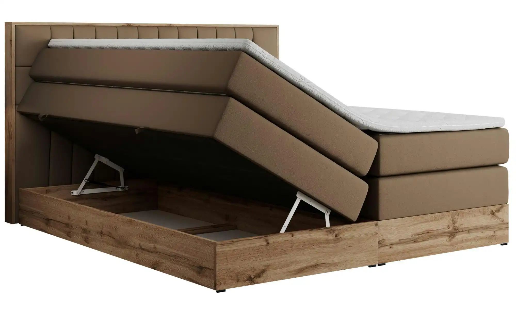 Thumbnail - Boxspringbett mit Bettkasten Amore King ¦ braun ¦ Maße (cm): B: 148 H: 115 Betten > Boxspringbetten - Höffner