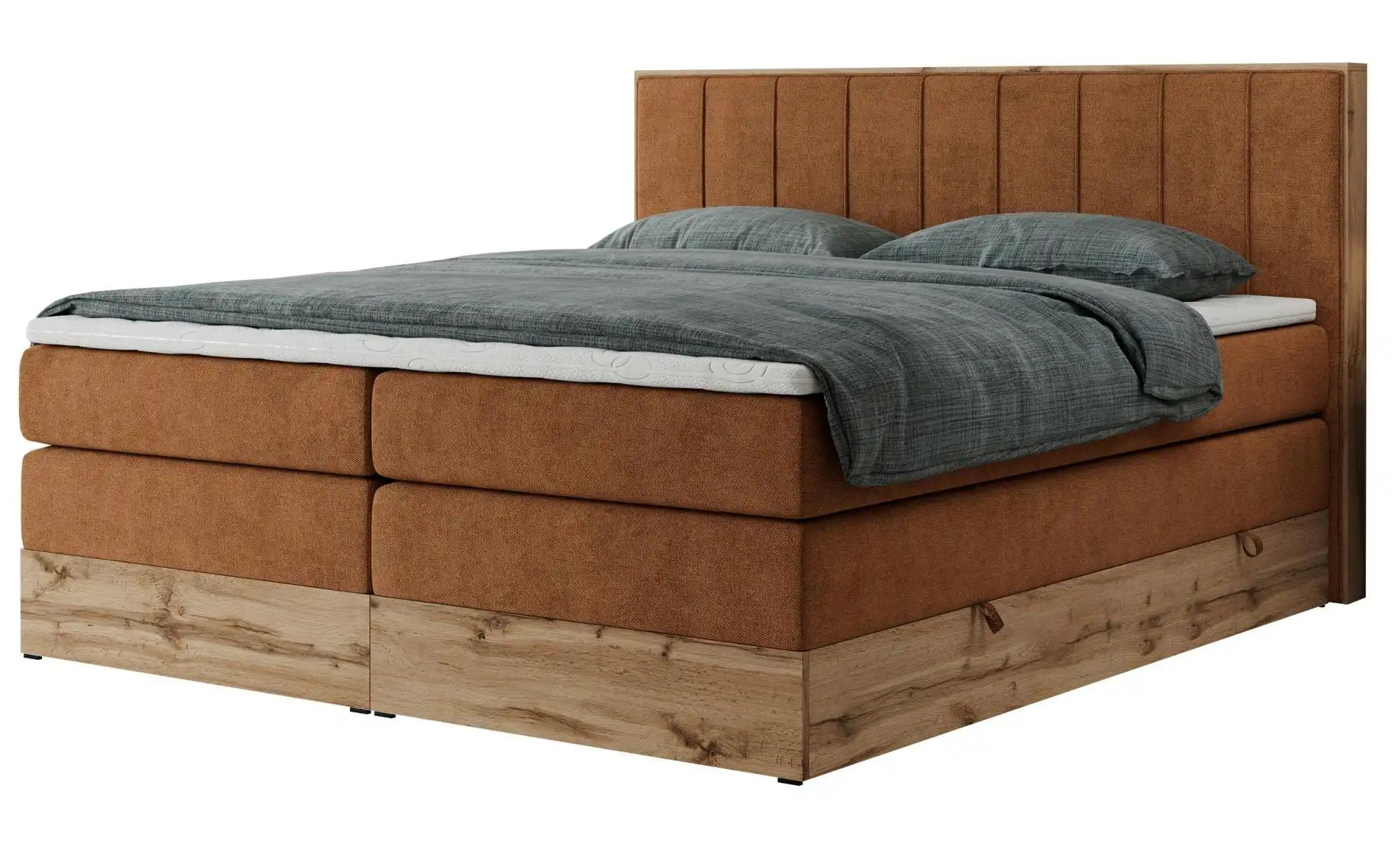 Boxspringbett mit Bettkasten Bellissimo King ¦ orange ¦ Maße (cm): B: 188 H günstig online kaufen