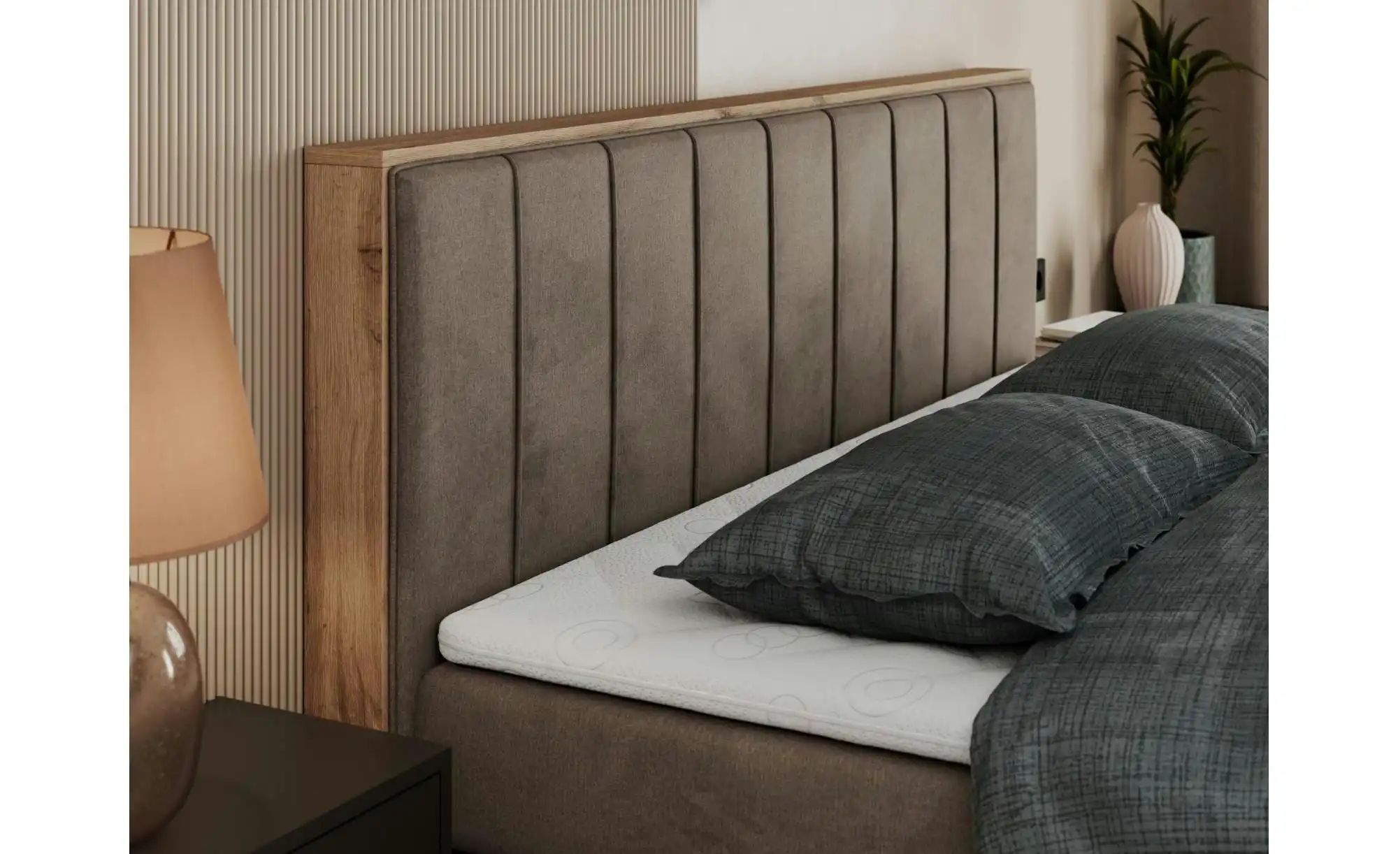 Thumbnail - Boxspringbett mit Bettkasten Bellissimo King ¦ braun ¦ Maße (cm): B: 208 H: 115 Betten > Boxspringbetten - Höffner