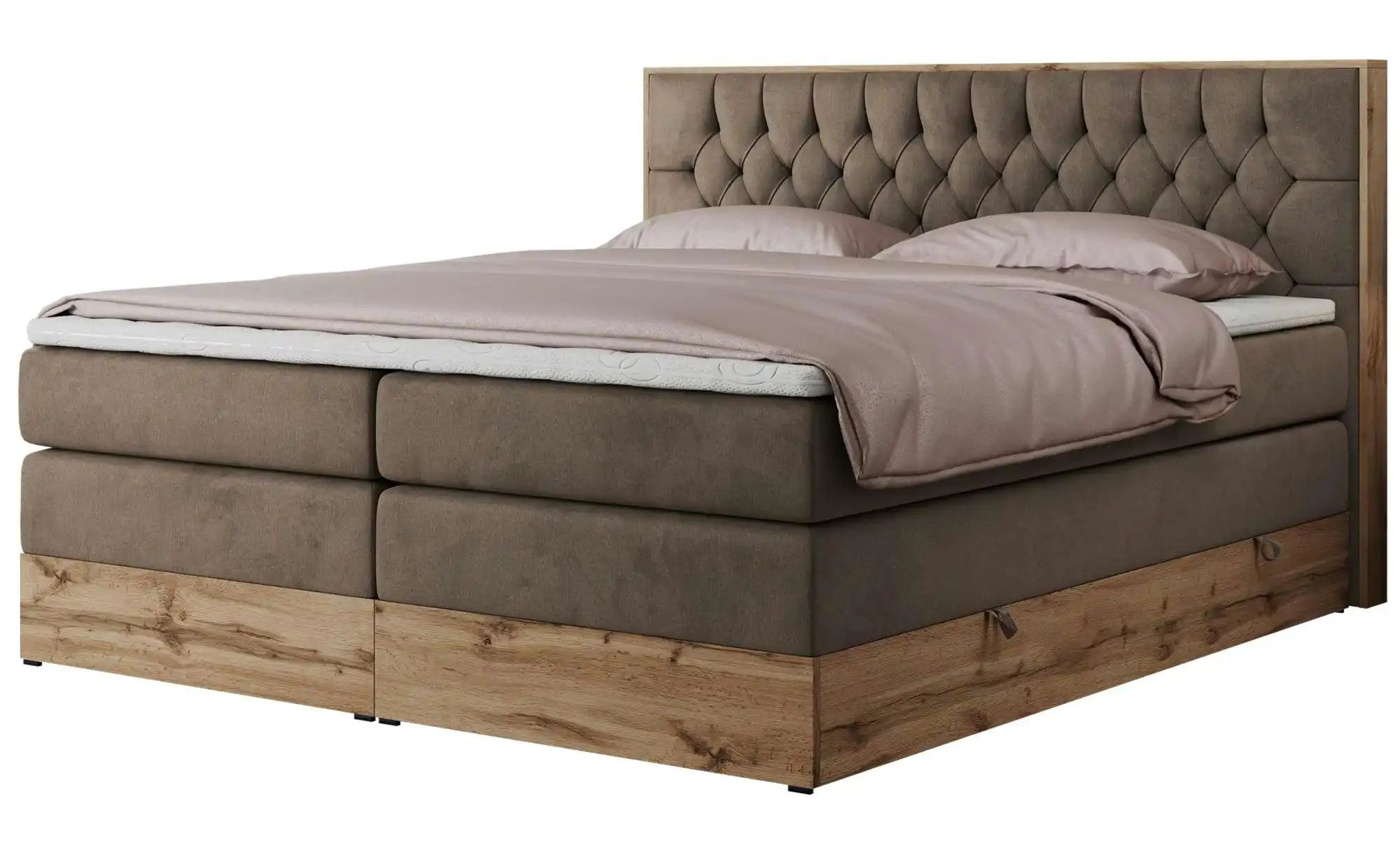 Boxspringbett mit Bettkasten Amore King ¦ braun ¦ Maße (cm): B: 208 H: 115 günstig online kaufen