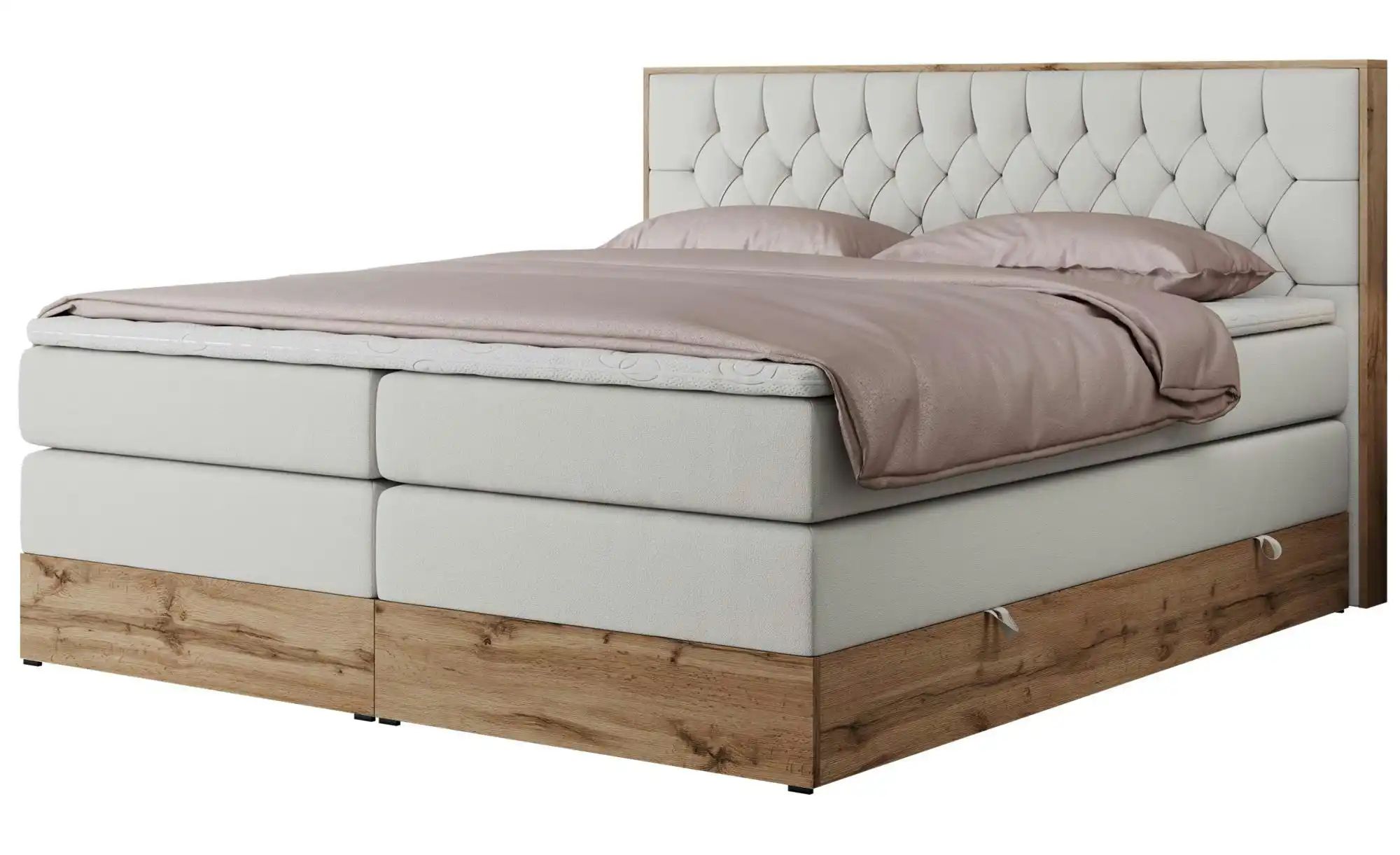 Boxspringbett mit Bettkasten Amore King ¦ weiß ¦ Maße (cm): B: 208 H: 115 B günstig online kaufen