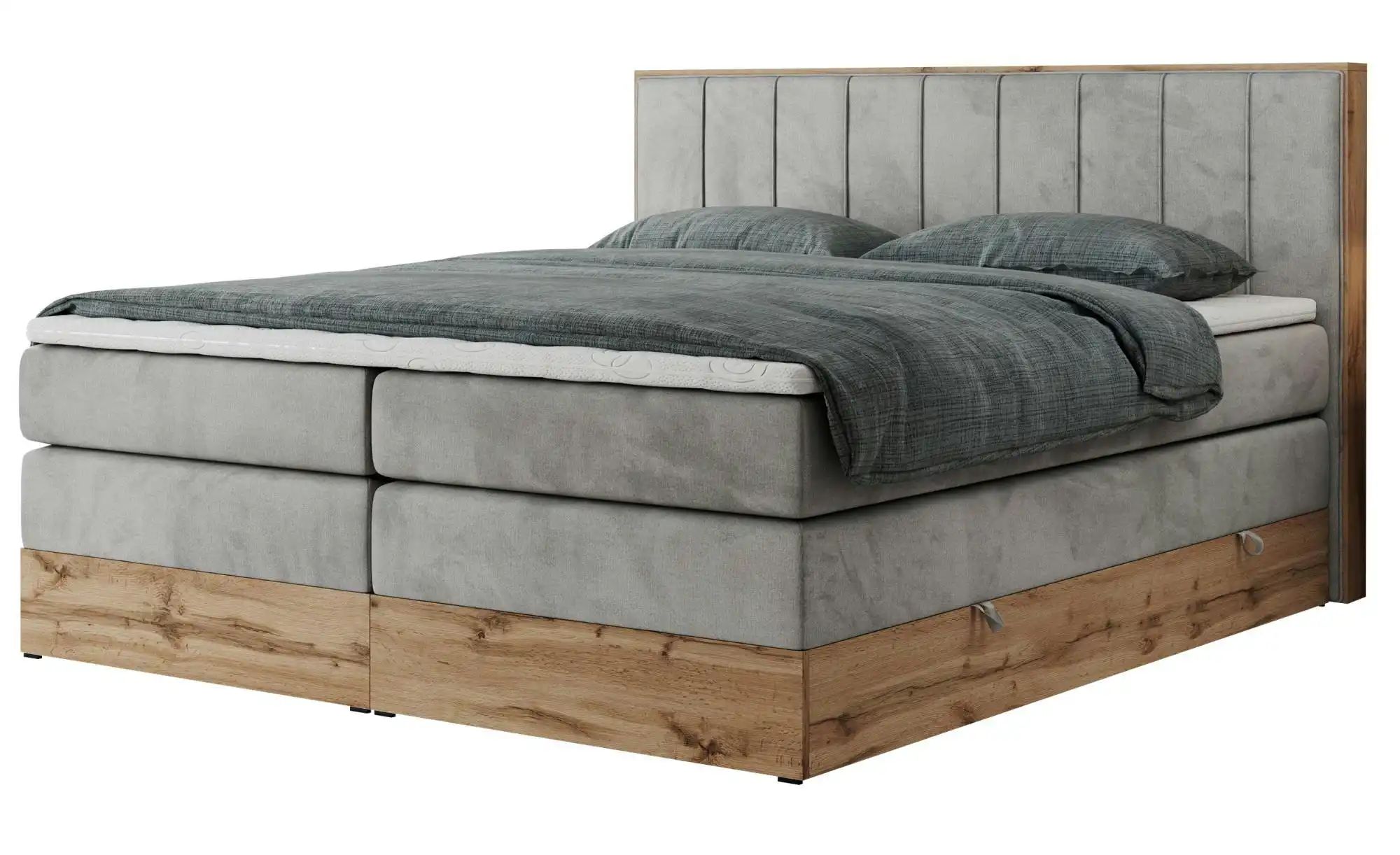 Boxspringbett mit Bettkasten Bellissimo King ¦ grau ¦ Maße (cm): B: 148 H: günstig online kaufen
