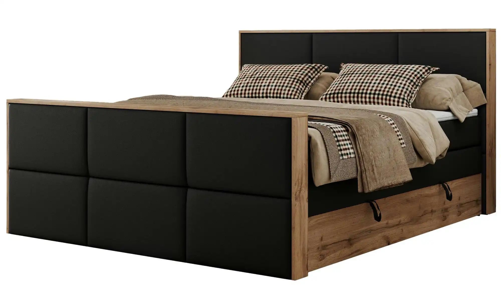 Boxspringbett mit Bettkasten Albero 2 King ¦ schwarz ¦ Maße (cm): B: 128 H: günstig online kaufen