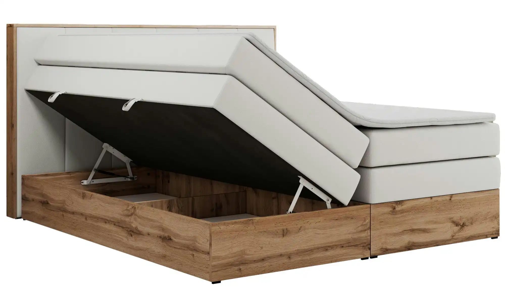 Boxspringbett mit Bettkasten Albero 1 King ¦ weiß ¦ Maße (cm): B: 128 H: 11 günstig online kaufen
