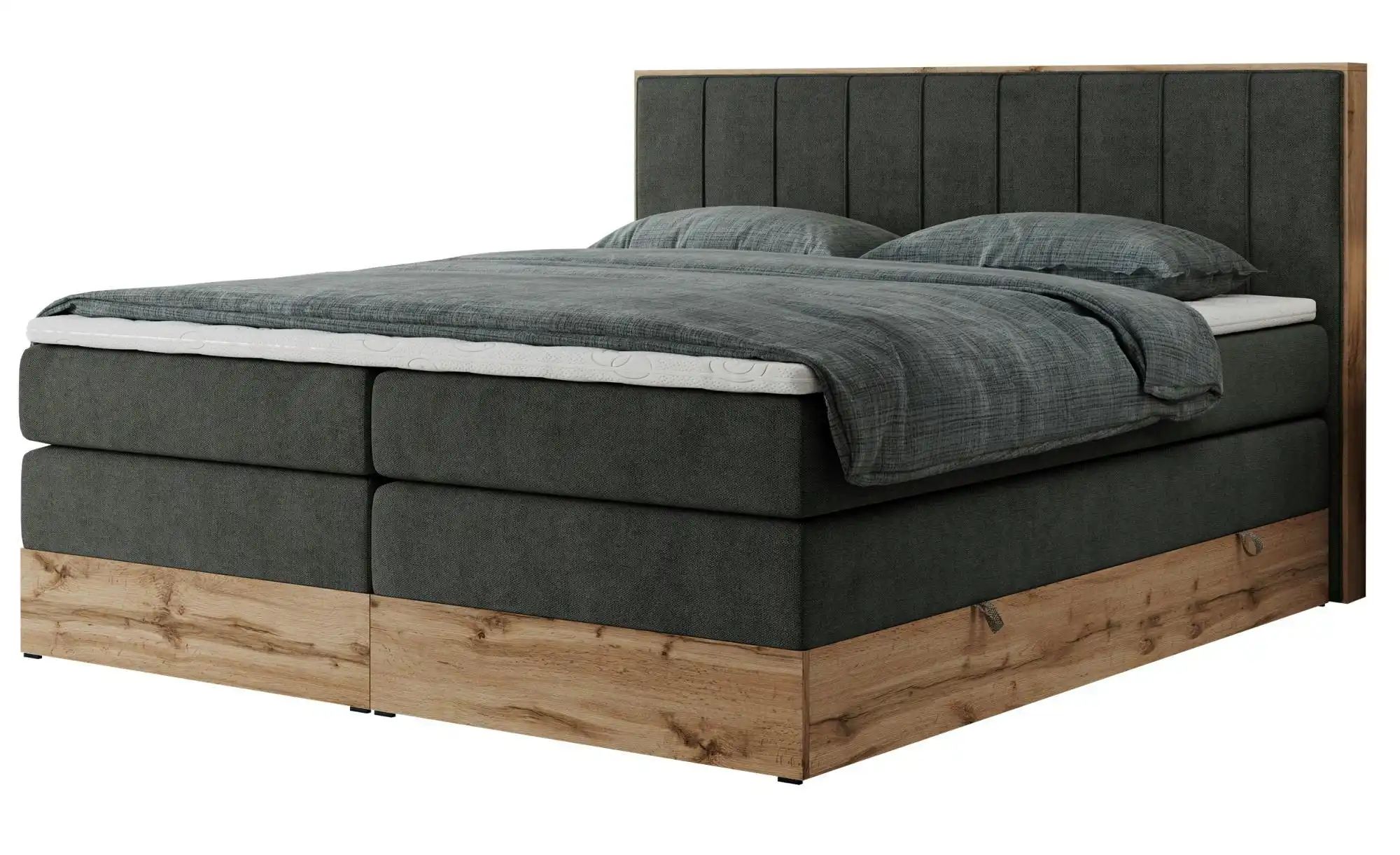 Boxspringbett mit Bettkasten Bellissimo King ¦ grau ¦ Maße (cm): B: 208 H: günstig online kaufen