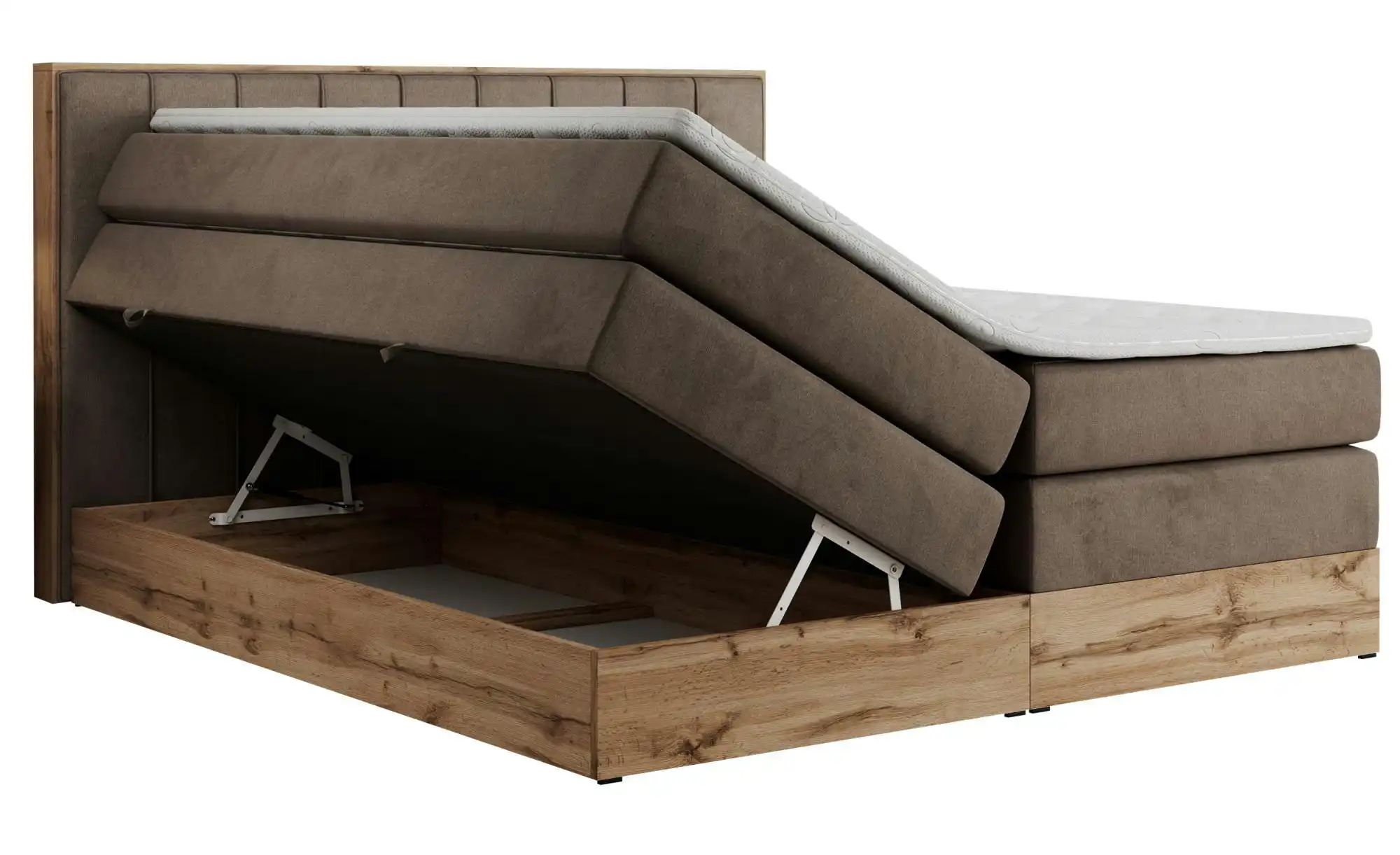 Boxspringbett mit Bettkasten Bellissimo King ¦ braun ¦ Maße (cm): B: 168 H: günstig online kaufen