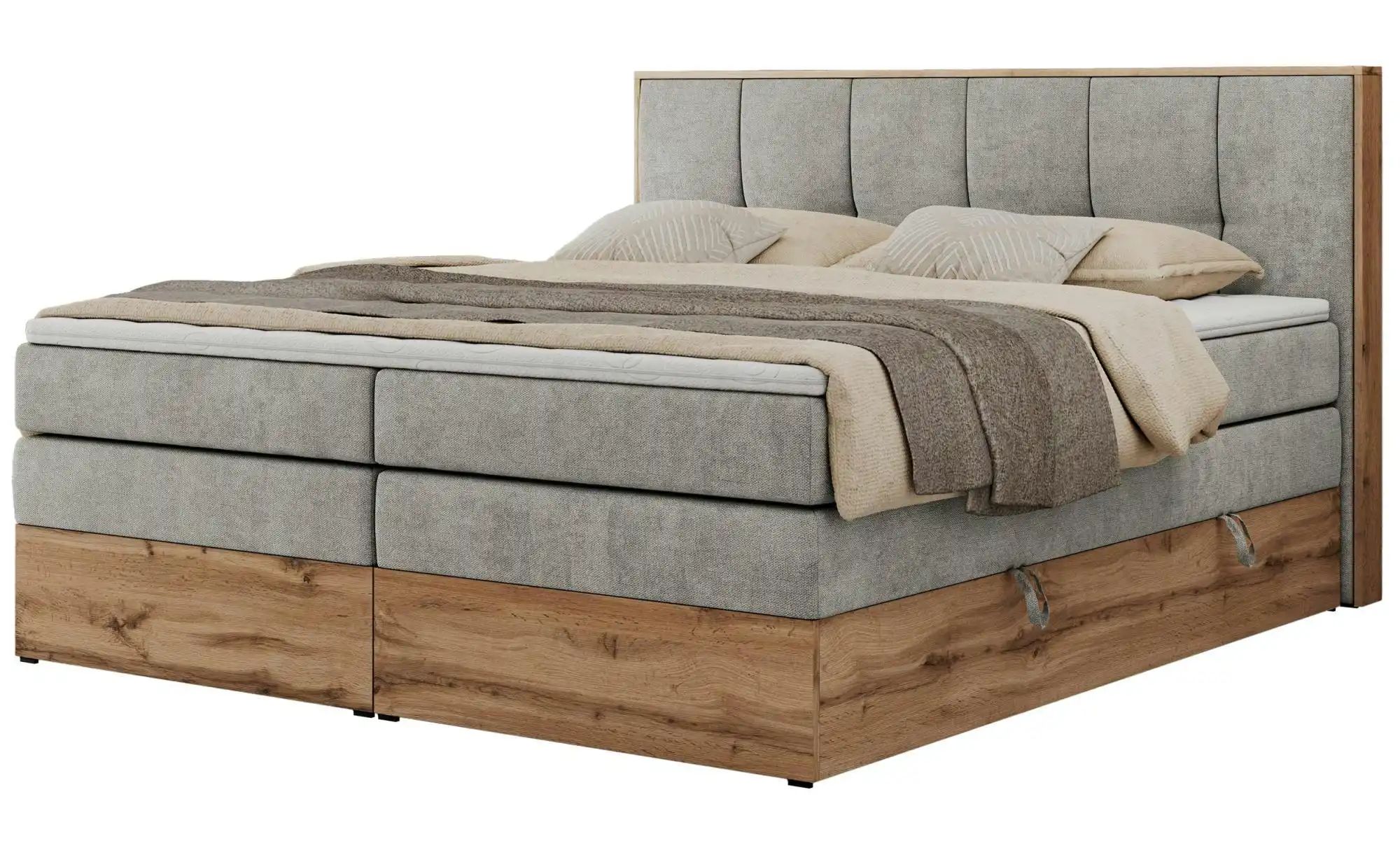 Boxspringbett mit Bettkasten Albero 1 King ¦ grau ¦ Maße (cm): B: 208 H: 11 günstig online kaufen