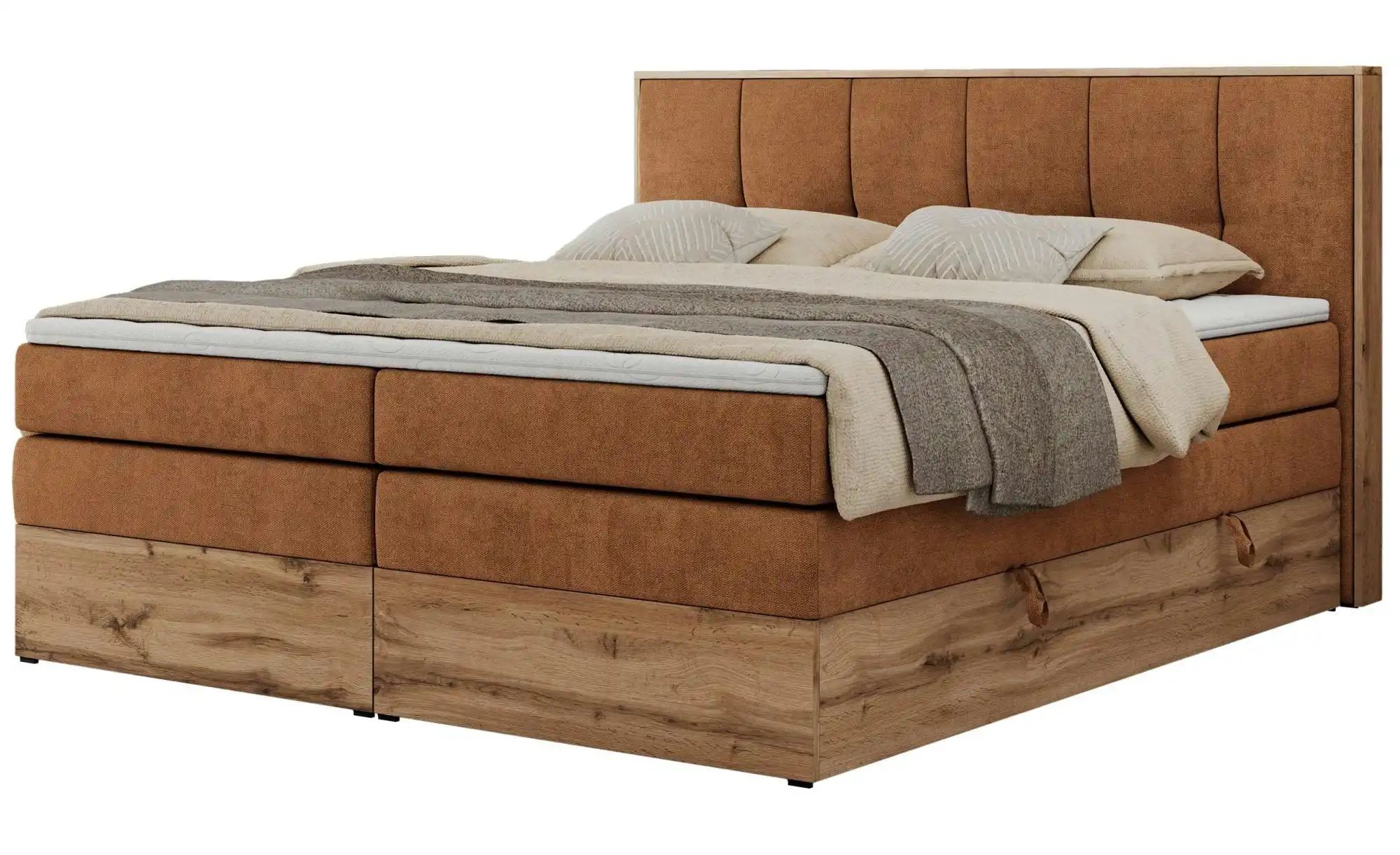 Boxspringbett mit Bettkasten Albero 1 King ¦ orange ¦ Maße (cm): B: 148 H: günstig online kaufen