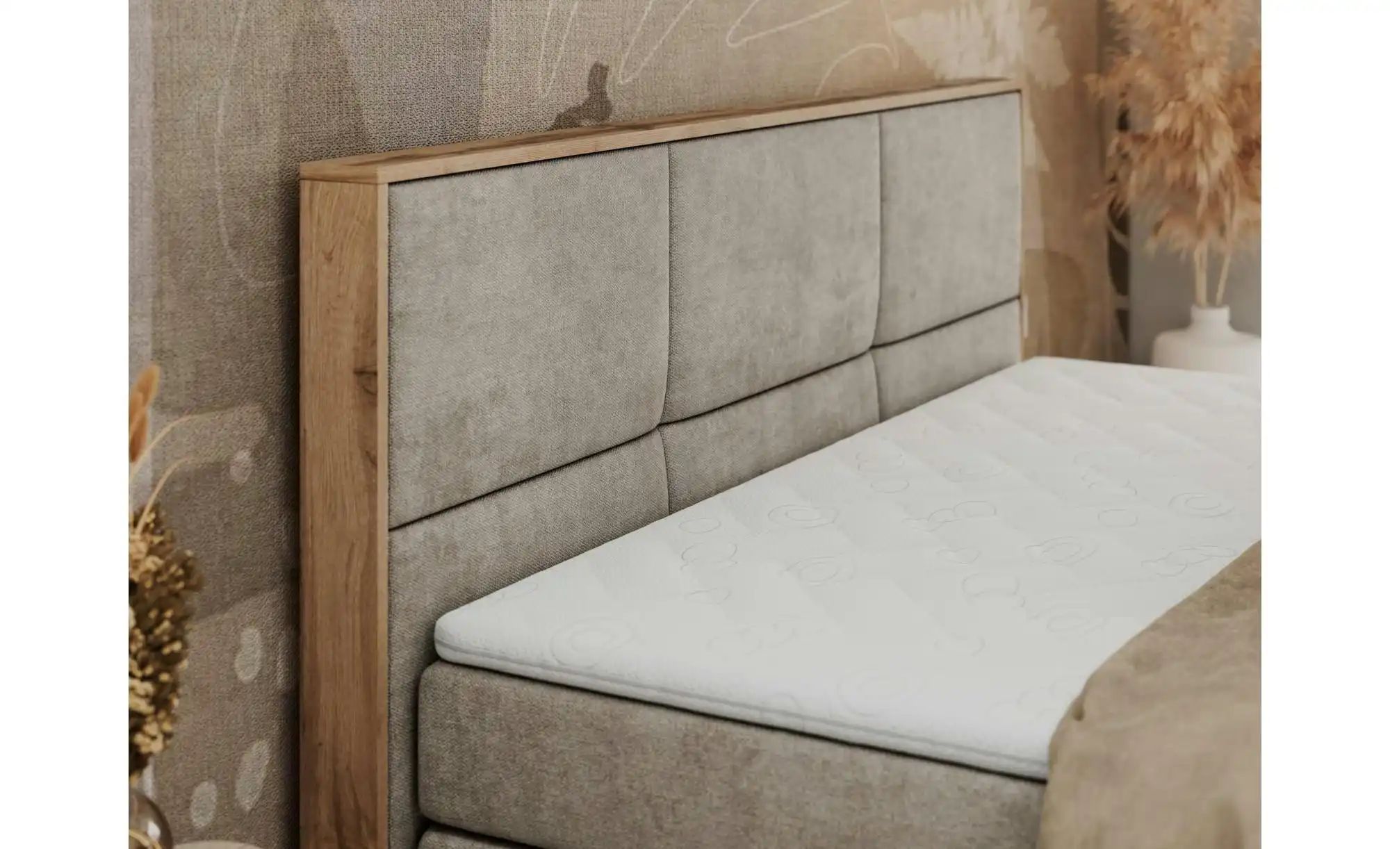 Thumbnail - Boxspringbett mit Bettkasten Albero 2 King Duo ¦ beige ¦ Maße (cm): B: 208 H: 113 Betten > Boxspringbetten - Höffner