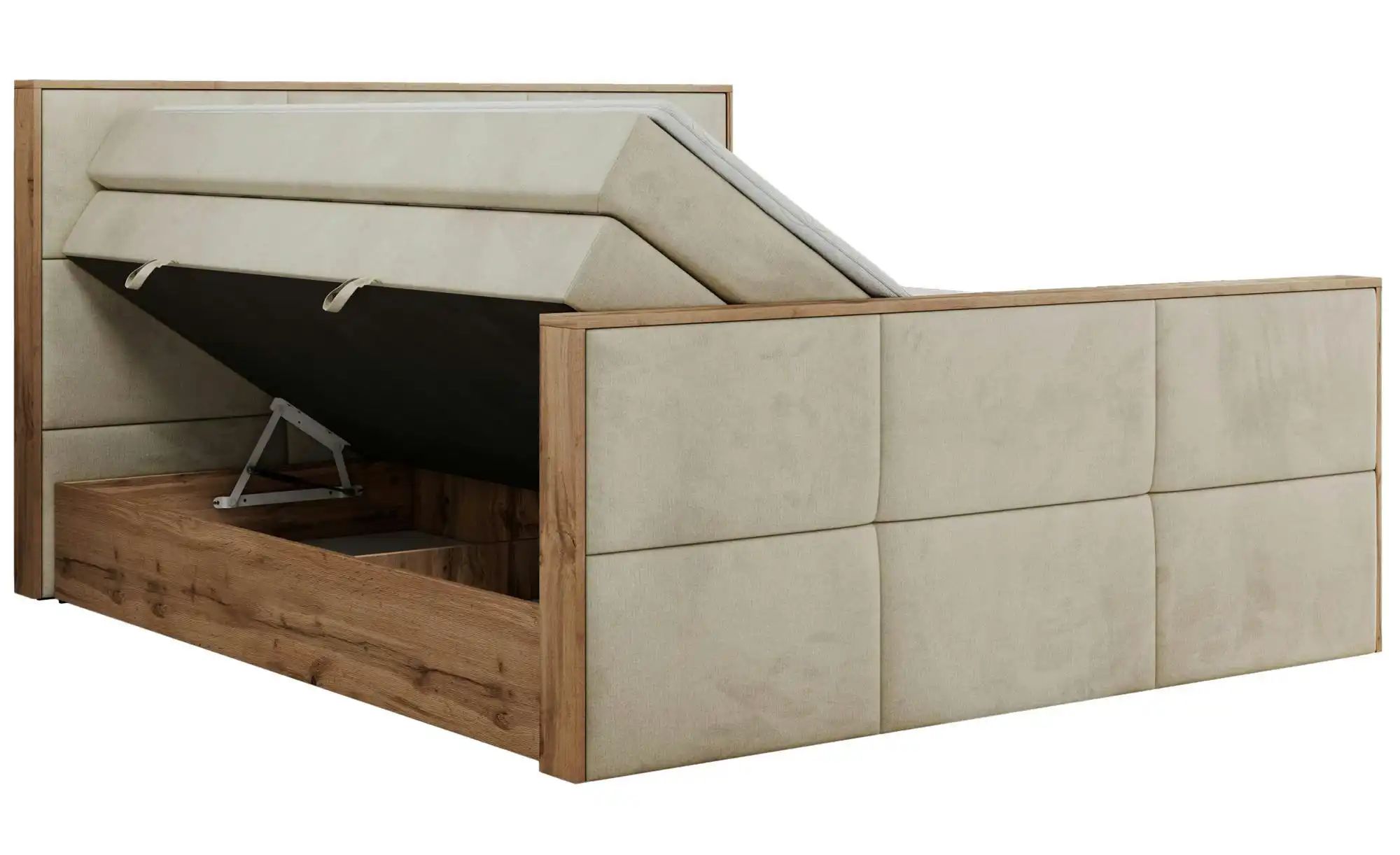 Boxspringbett mit Bettkasten Albero 2 King ¦ beige ¦ Maße (cm): B: 168 H: 1 günstig online kaufen