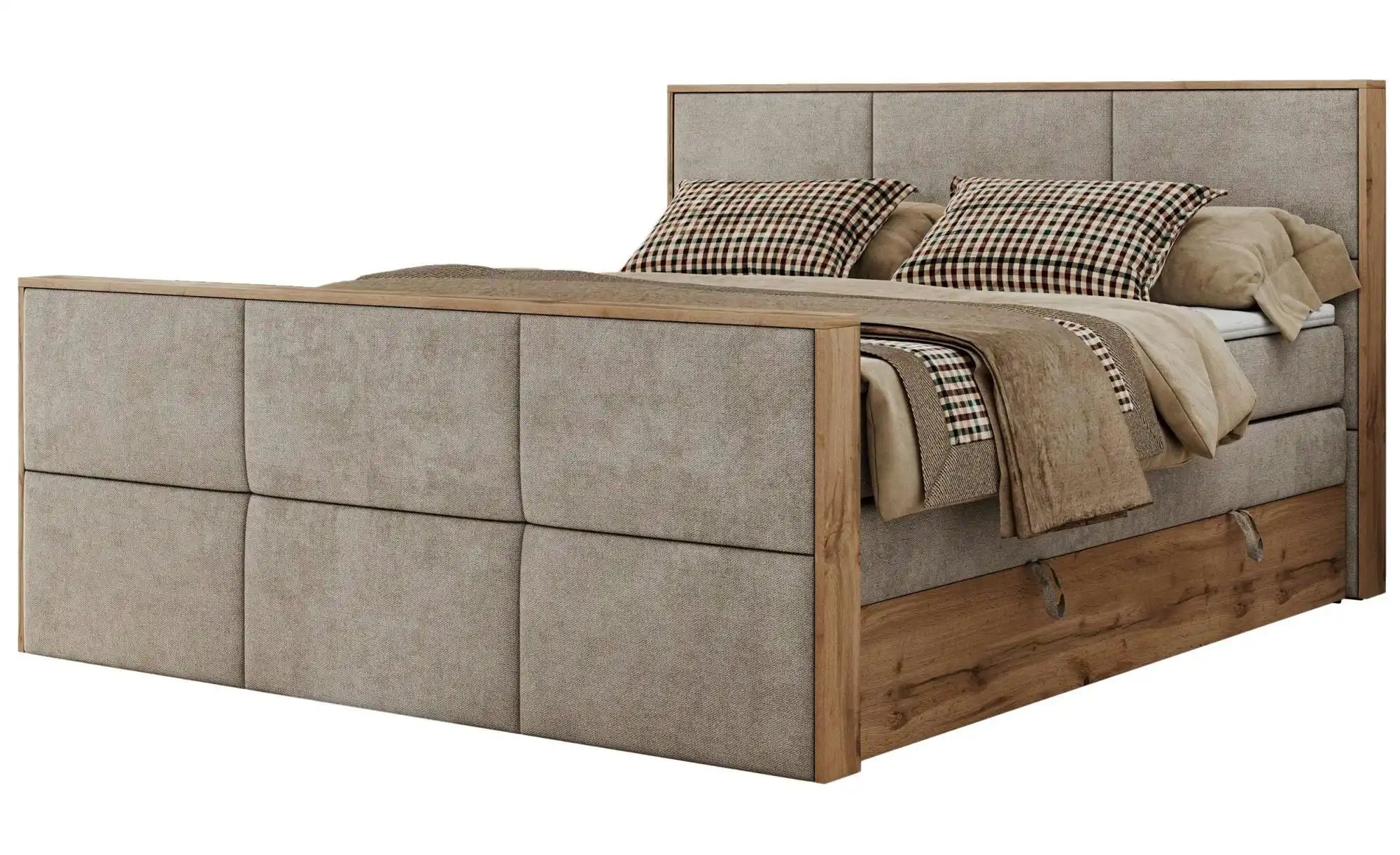 Boxspringbett mit Bettkasten Albero 2 King ¦ beige ¦ Maße (cm): B: 208 H: 1 günstig online kaufen