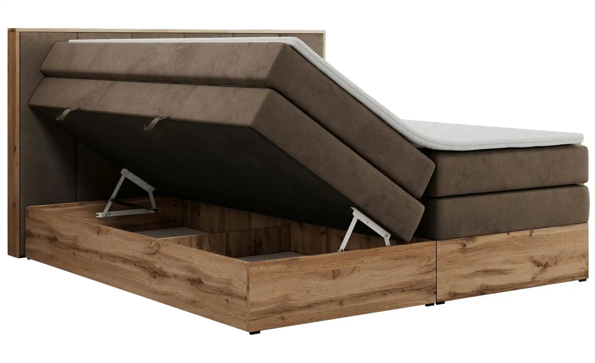 Boxspringbett mit Bettkasten Albero 1 King ¦ braun ¦ Maße (cm): B: 208 H: 1 günstig online kaufen