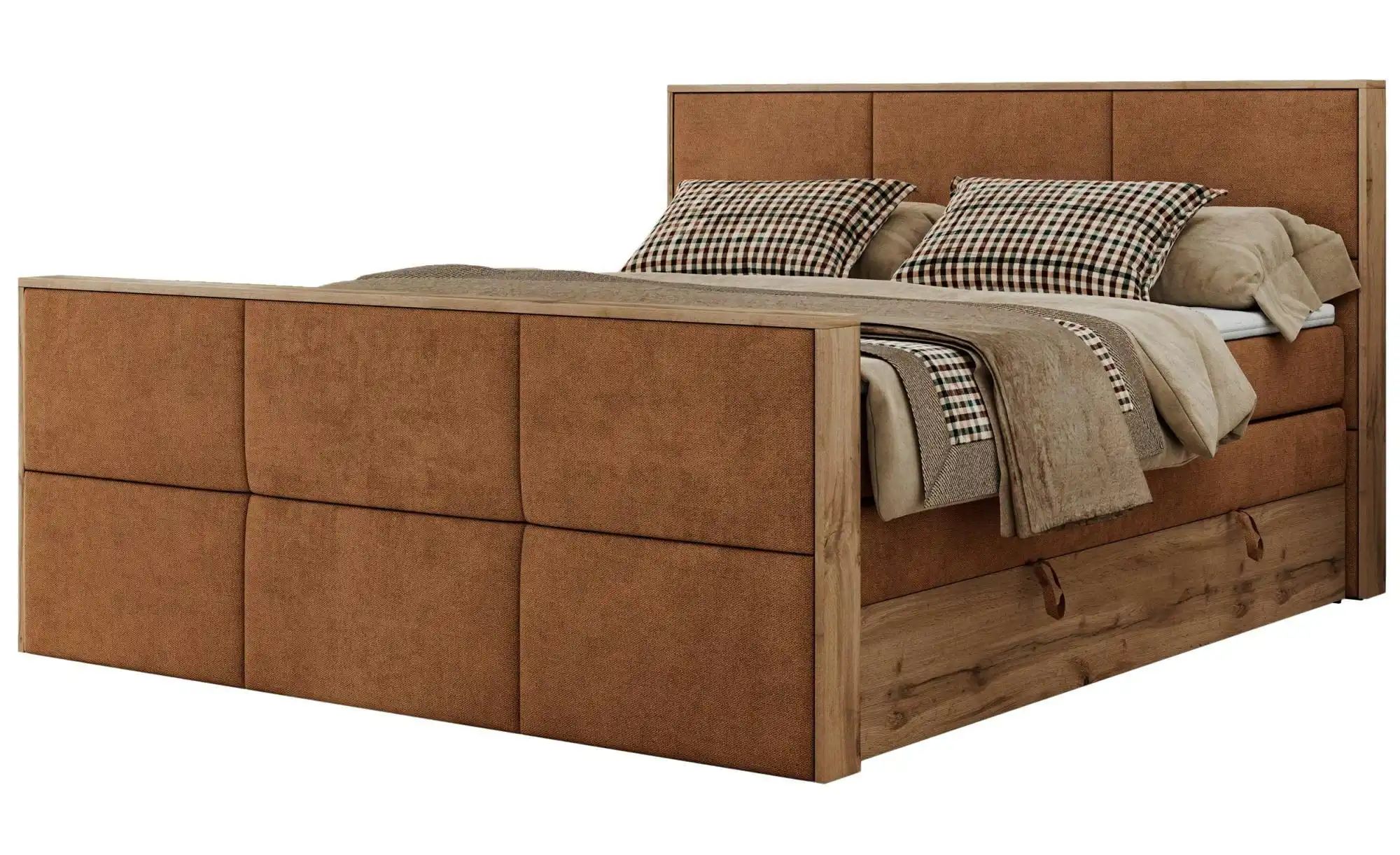 Boxspringbett mit Bettkasten Albero 2 King ¦ orange ¦ Maße (cm): B: 148 H: günstig online kaufen