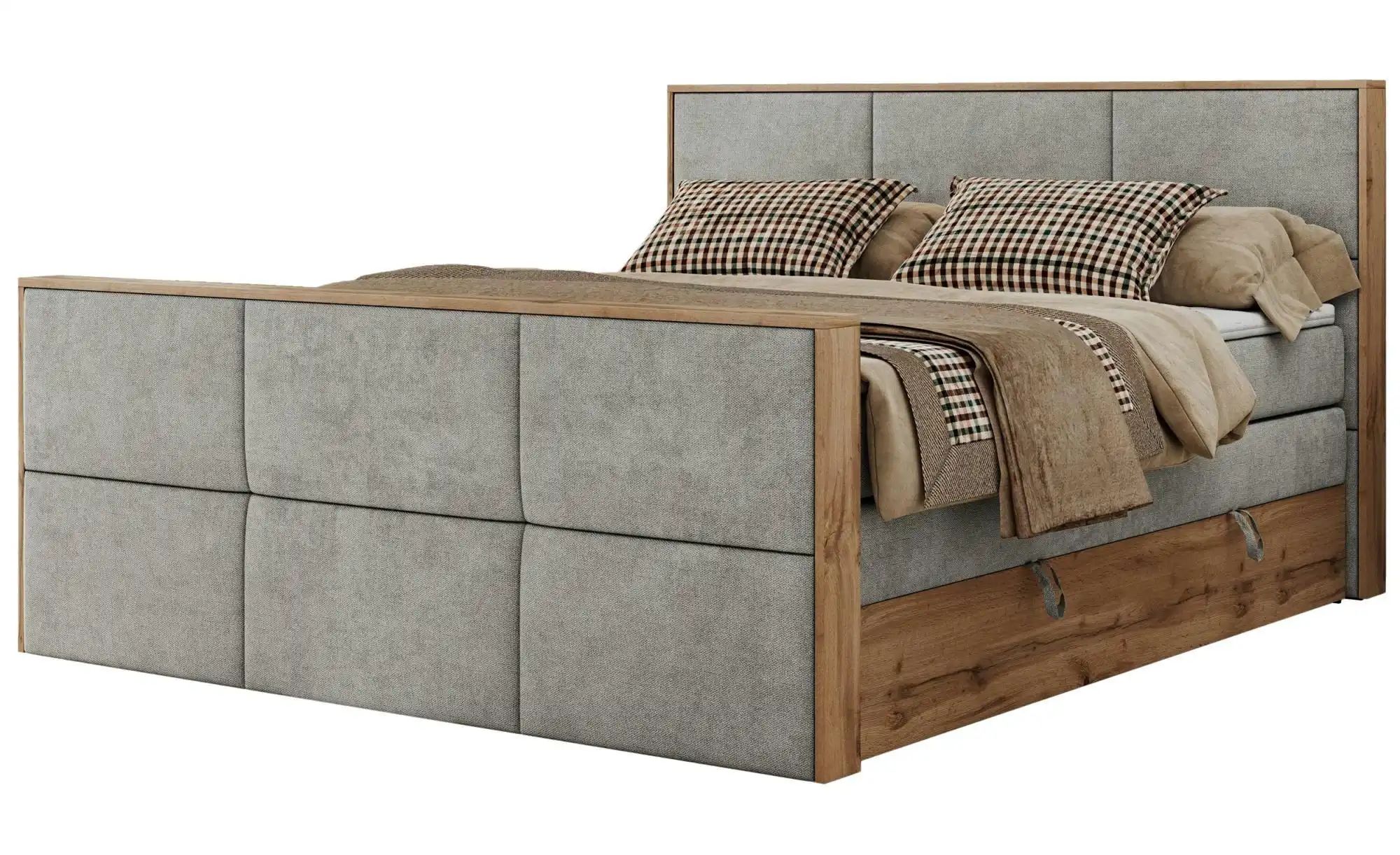 Boxspringbett mit Bettkasten Albero 2 King ¦ grau ¦ Maße (cm): B: 188 H: 11 günstig online kaufen