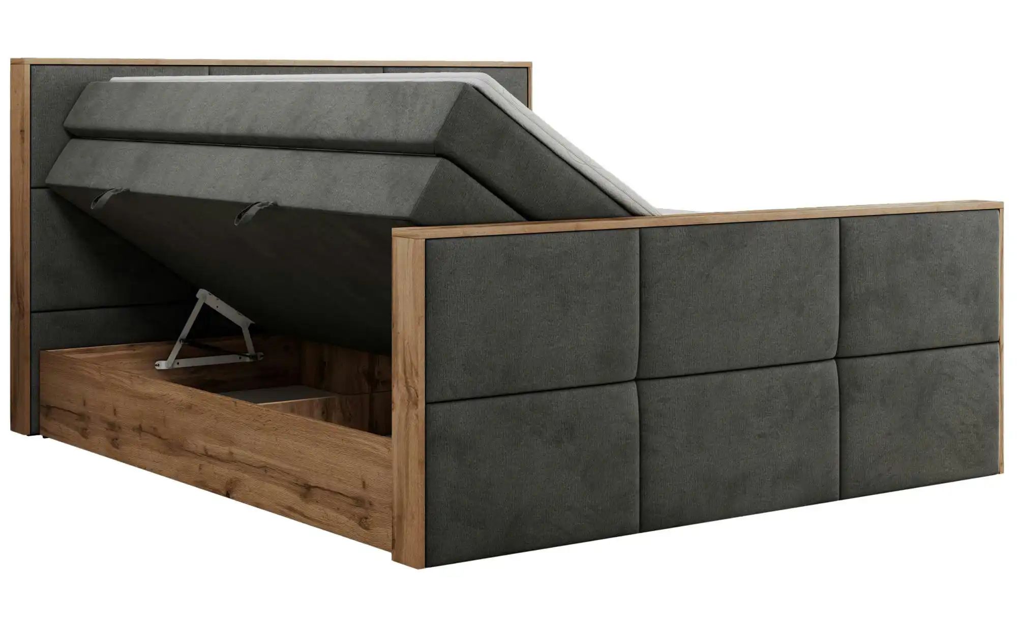 Thumbnail - Boxspringbett mit Bettkasten Albero 2 King Duo ¦ grau ¦ Maße (cm): B: 208 H: 113 Betten > Boxspringbetten - Höffner