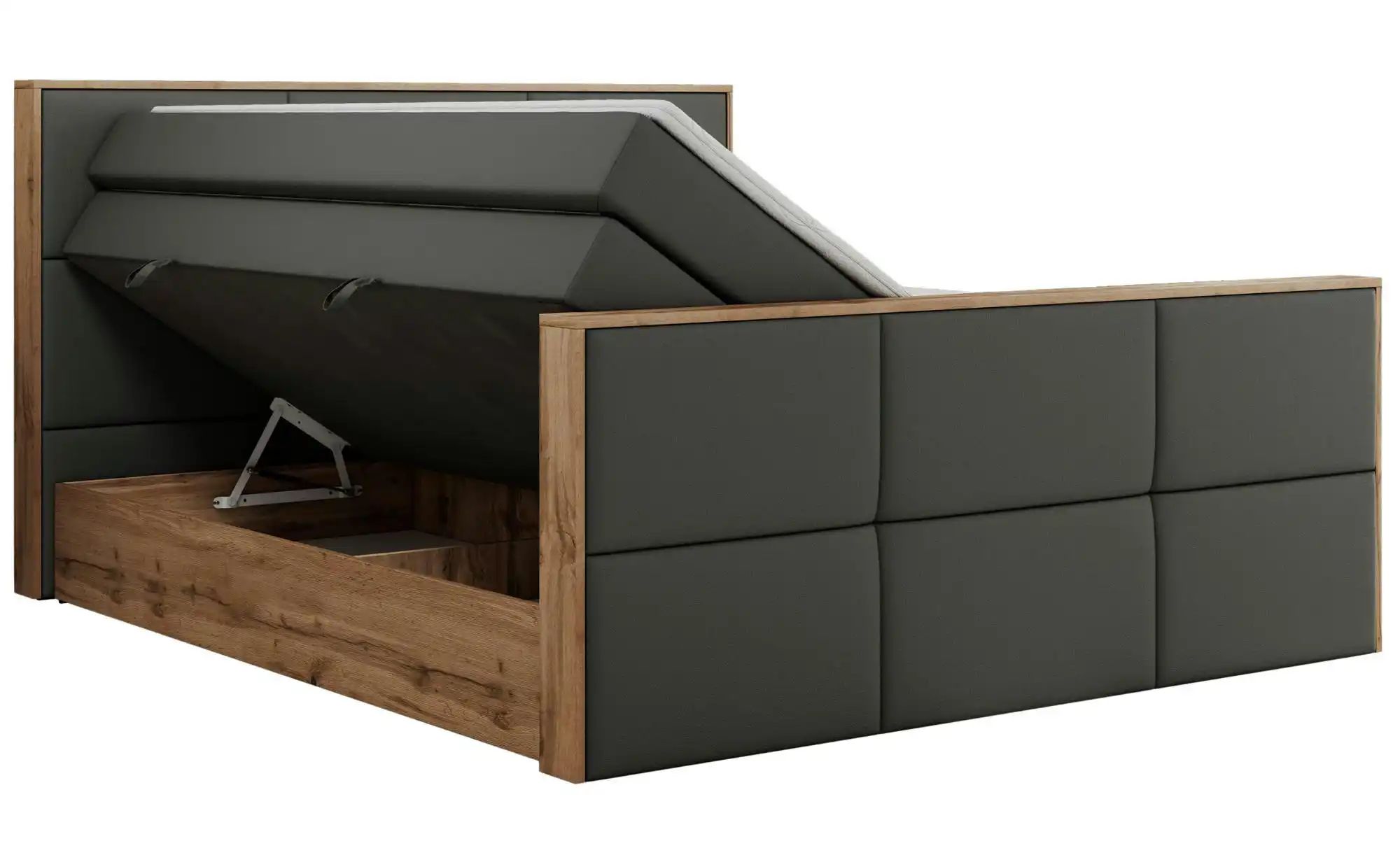 Boxspringbett mit Bettkasten Albero 2 King ¦ grau ¦ Maße (cm): B: 128 H: 11 günstig online kaufen