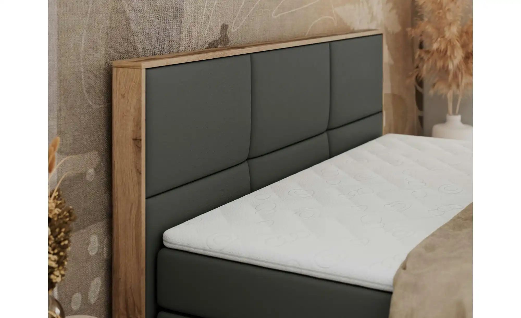 Thumbnail - Boxspringbett mit Bettkasten Albero 2 King Duo ¦ grau ¦ Maße (cm): B: 128 H: 113 Betten > Boxspringbetten - Höffner