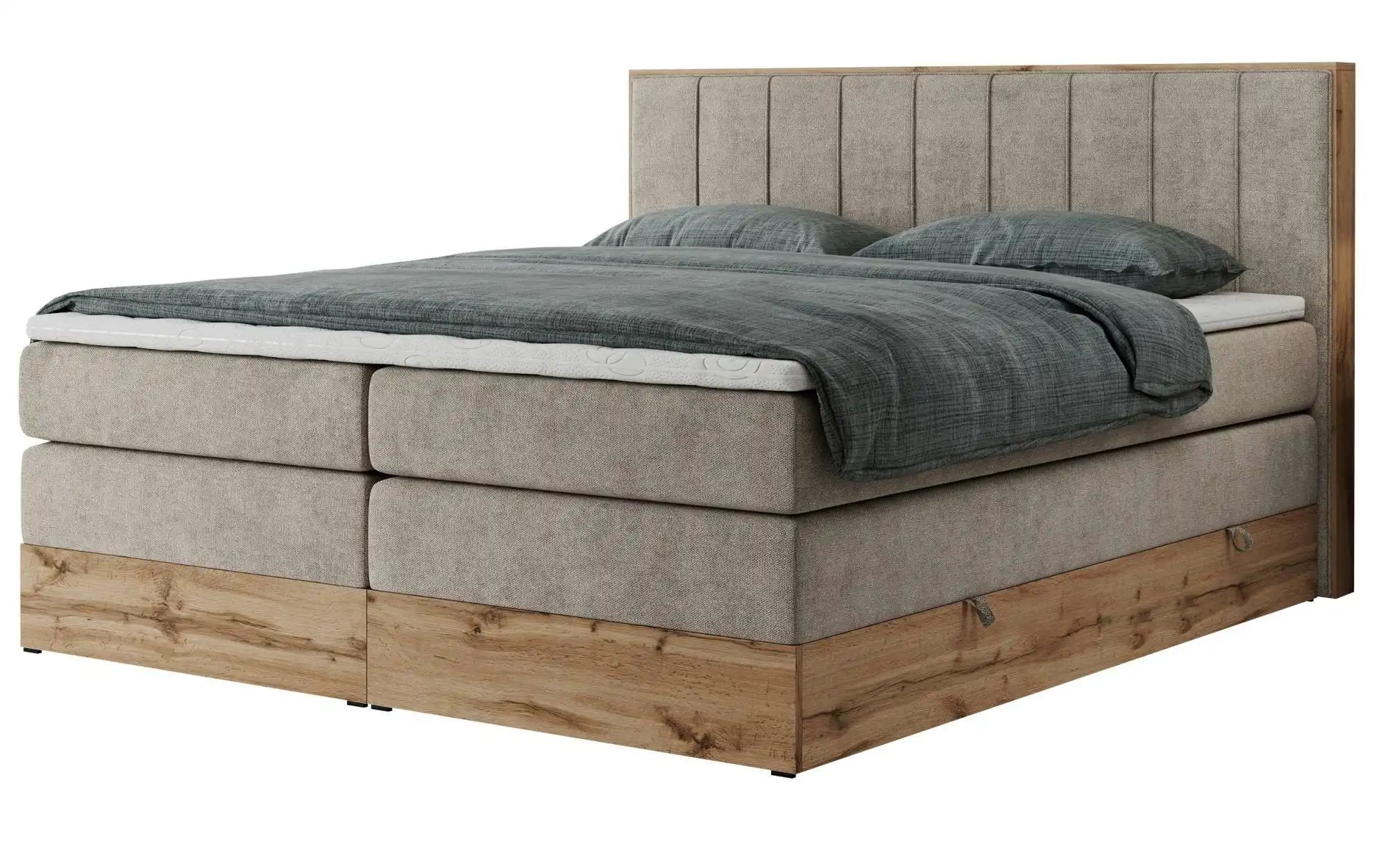 Boxspringbett mit Bettkasten Bellissimo King ¦ beige ¦ Maße (cm): B: 188 H: günstig online kaufen