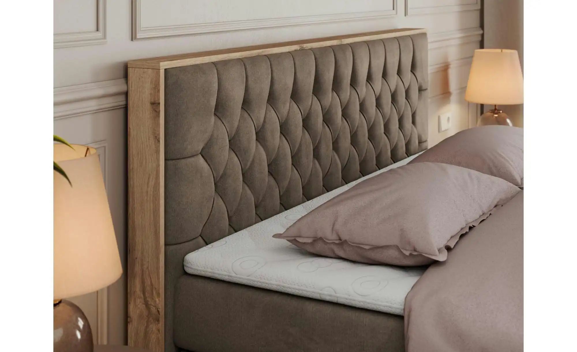 Thumbnail - Boxspringbett mit Bettkasten Amore King ¦ braun ¦ Maße (cm): B: 168 H: 115 Betten > Boxspringbetten - Höffner