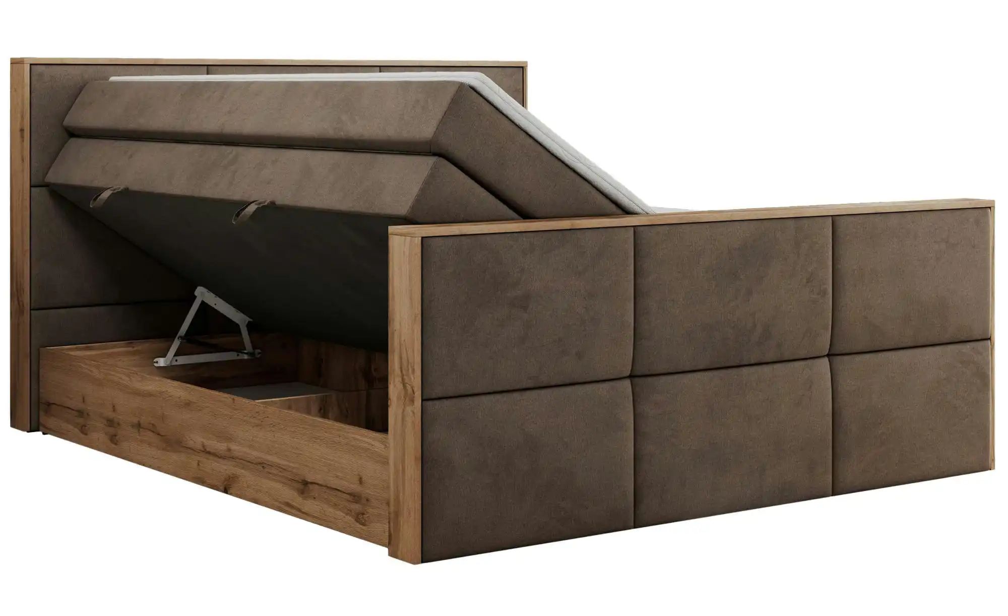 Boxspringbett mit Bettkasten Albero 2 King ¦ braun ¦ Maße (cm): B: 128 H: 1 günstig online kaufen