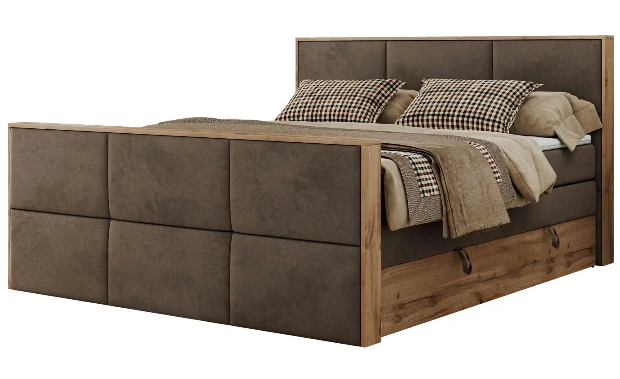 Boxspringbett mit Bettkasten Albero 2 King ¦ braun ¦ Maße (cm): B: 128 H: 1 günstig online kaufen