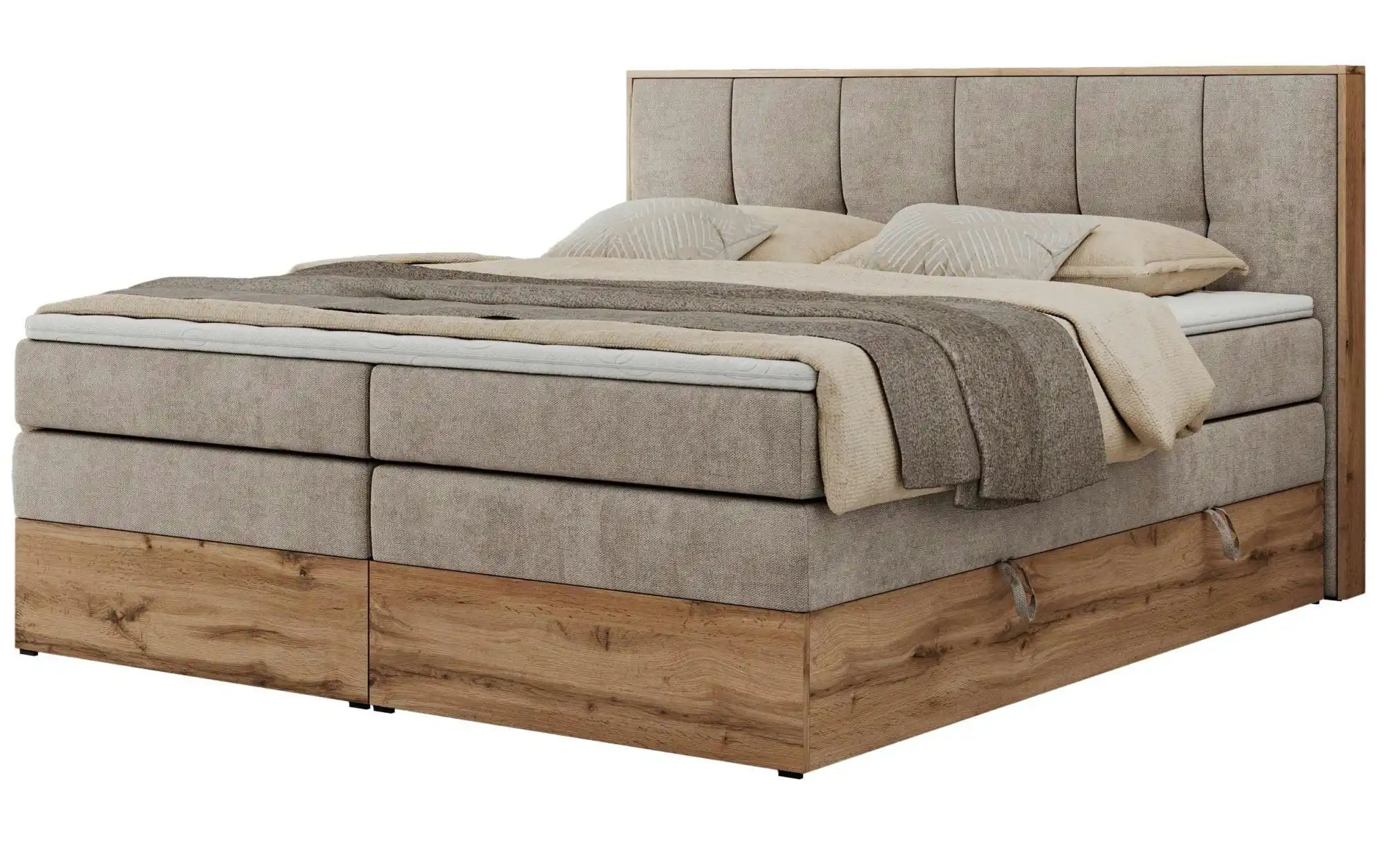 Boxspringbett mit Bettkasten Albero 1 King ¦ beige ¦ Maße (cm): B: 128 H: 1 günstig online kaufen