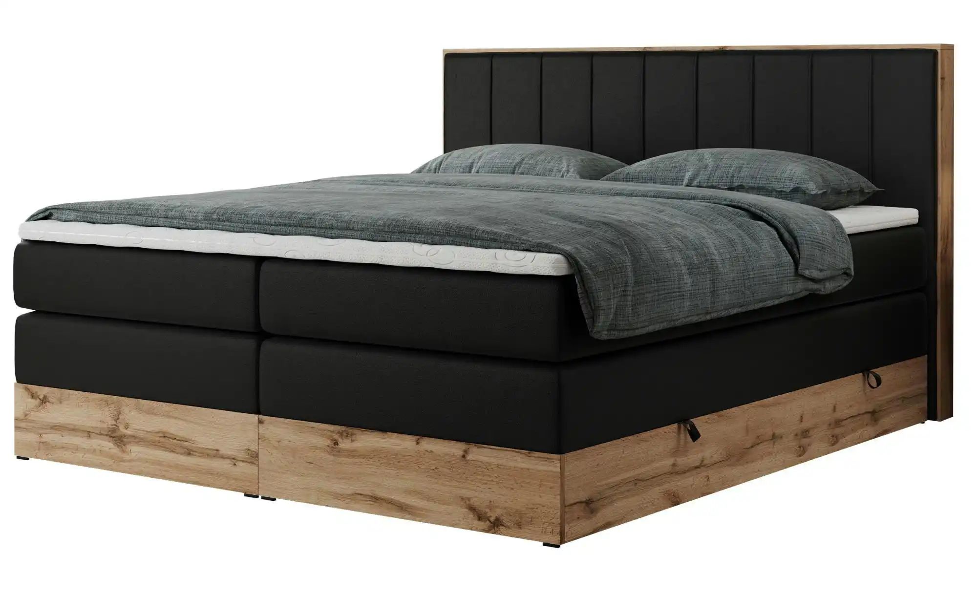 Boxspringbett mit Bettkasten Bellissimo King ¦ schwarz ¦ Maße (cm): B: 188 günstig online kaufen