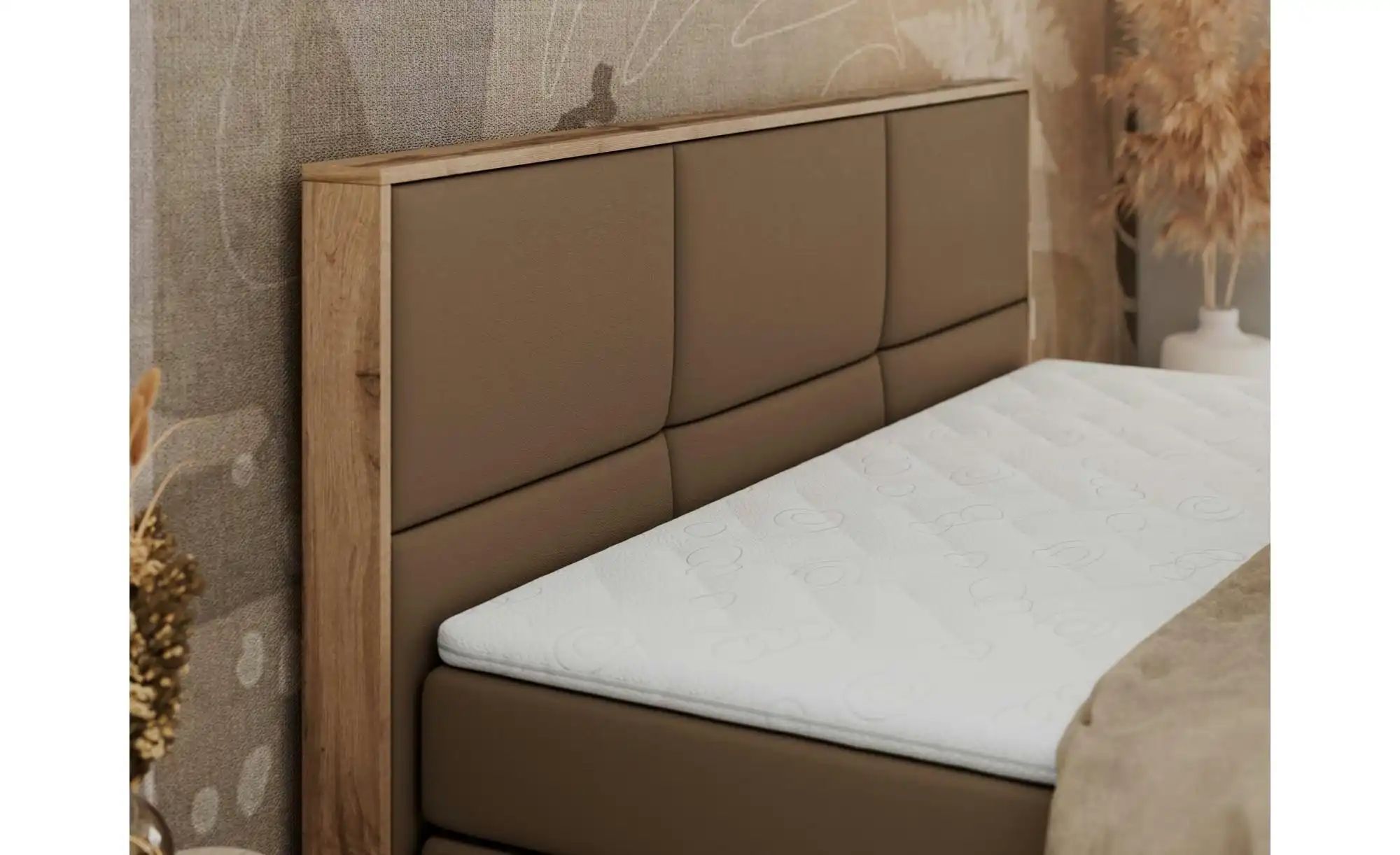 Thumbnail - Boxspringbett mit Bettkasten Albero 2 King Duo ¦ braun ¦ Maße (cm): B: 128 H: 113 Betten > Boxspringbetten - Höffner