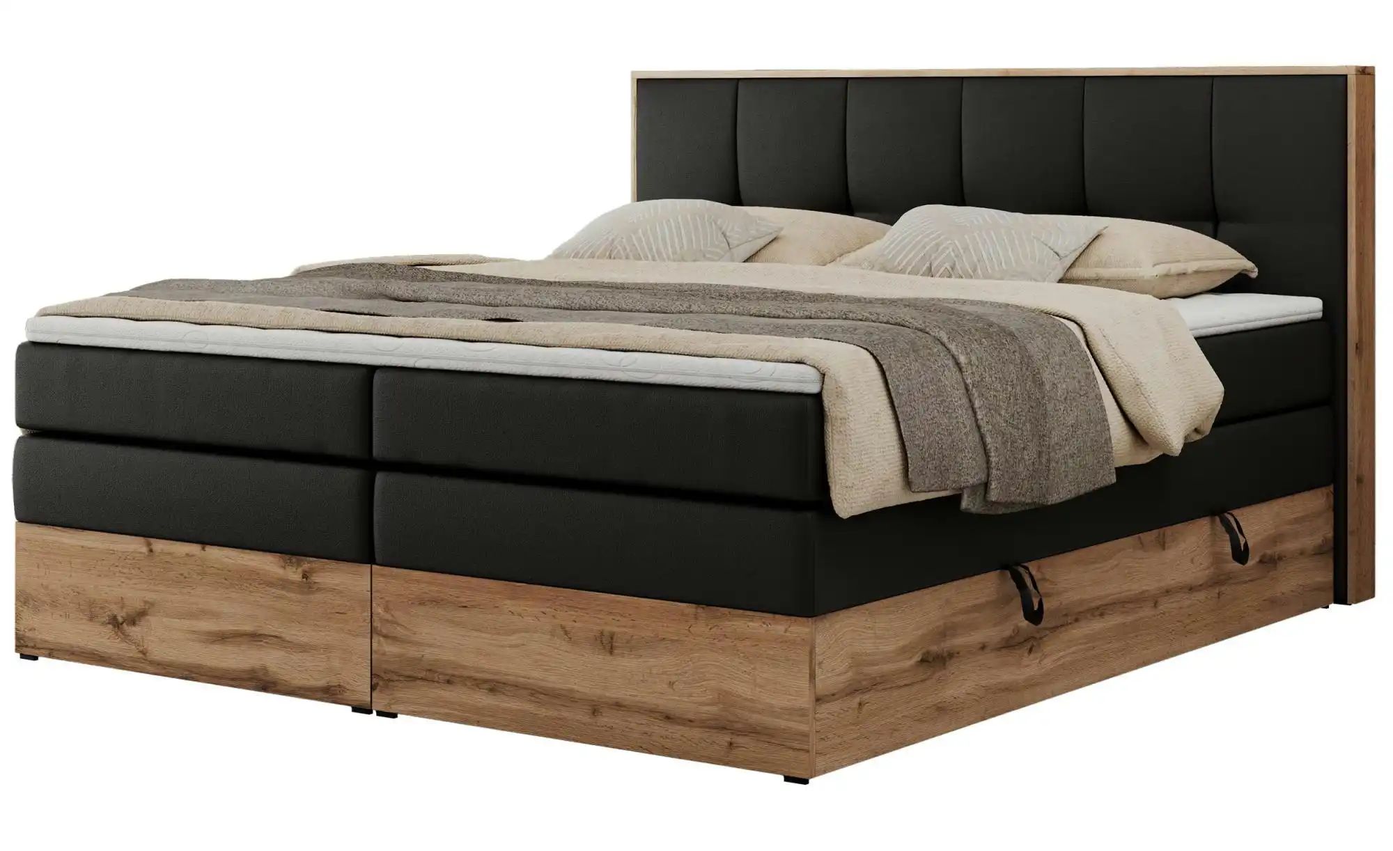 Boxspringbett mit Bettkasten Albero 1 King ¦ schwarz ¦ Maße (cm): B: 128 H: günstig online kaufen