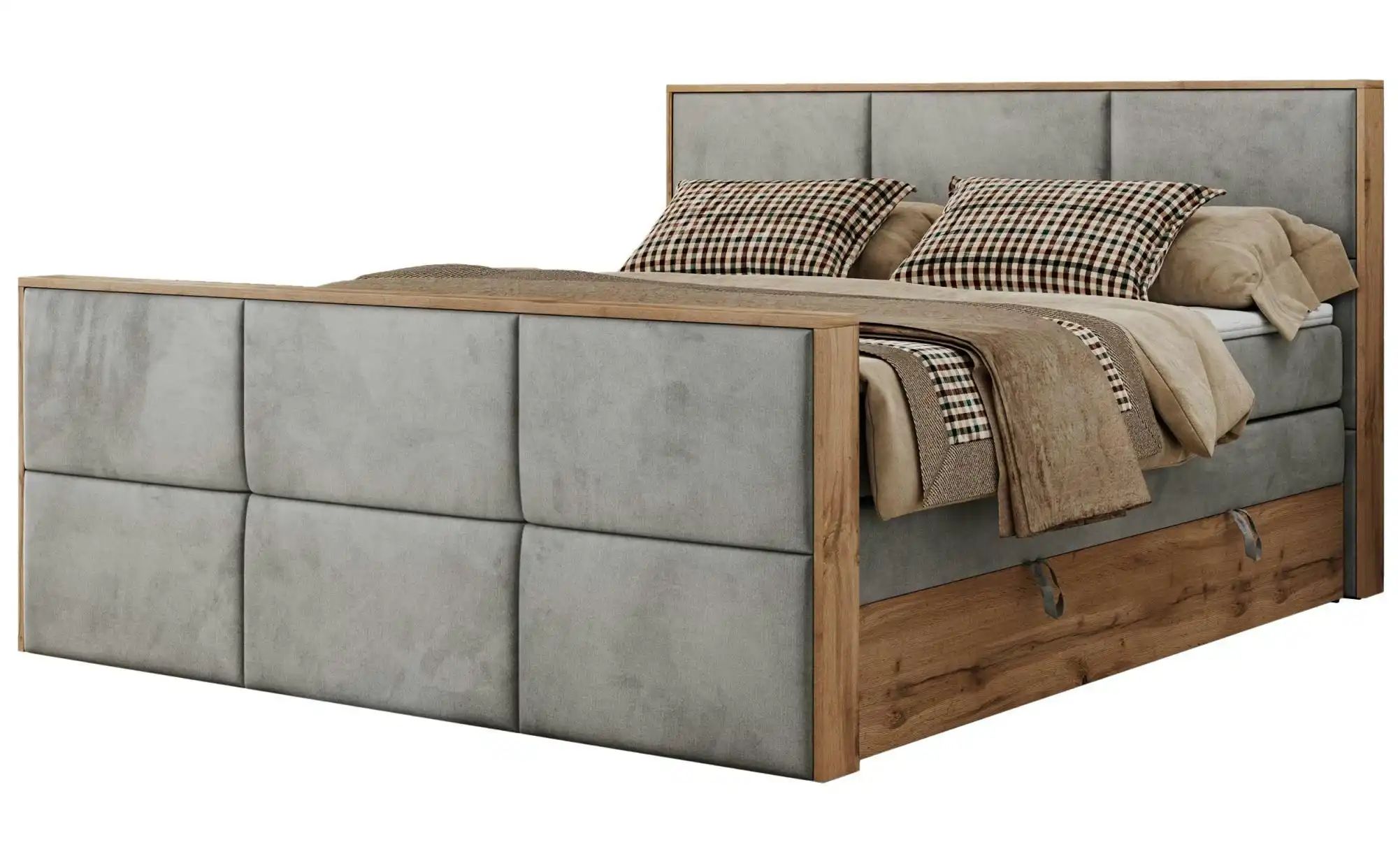 Boxspringbett mit Bettkasten Albero 2 King ¦ grau ¦ Maße (cm): H: 113 Bette günstig online kaufen