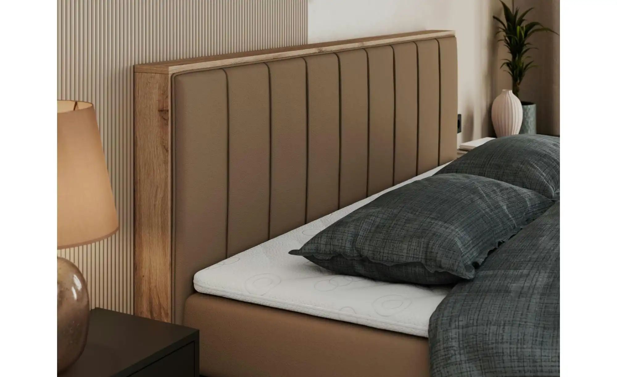 Thumbnail - Boxspringbett mit Bettkasten Bellissimo King ¦ braun ¦ Maße (cm): H: 115 Betten > Boxspringbetten - Höffner