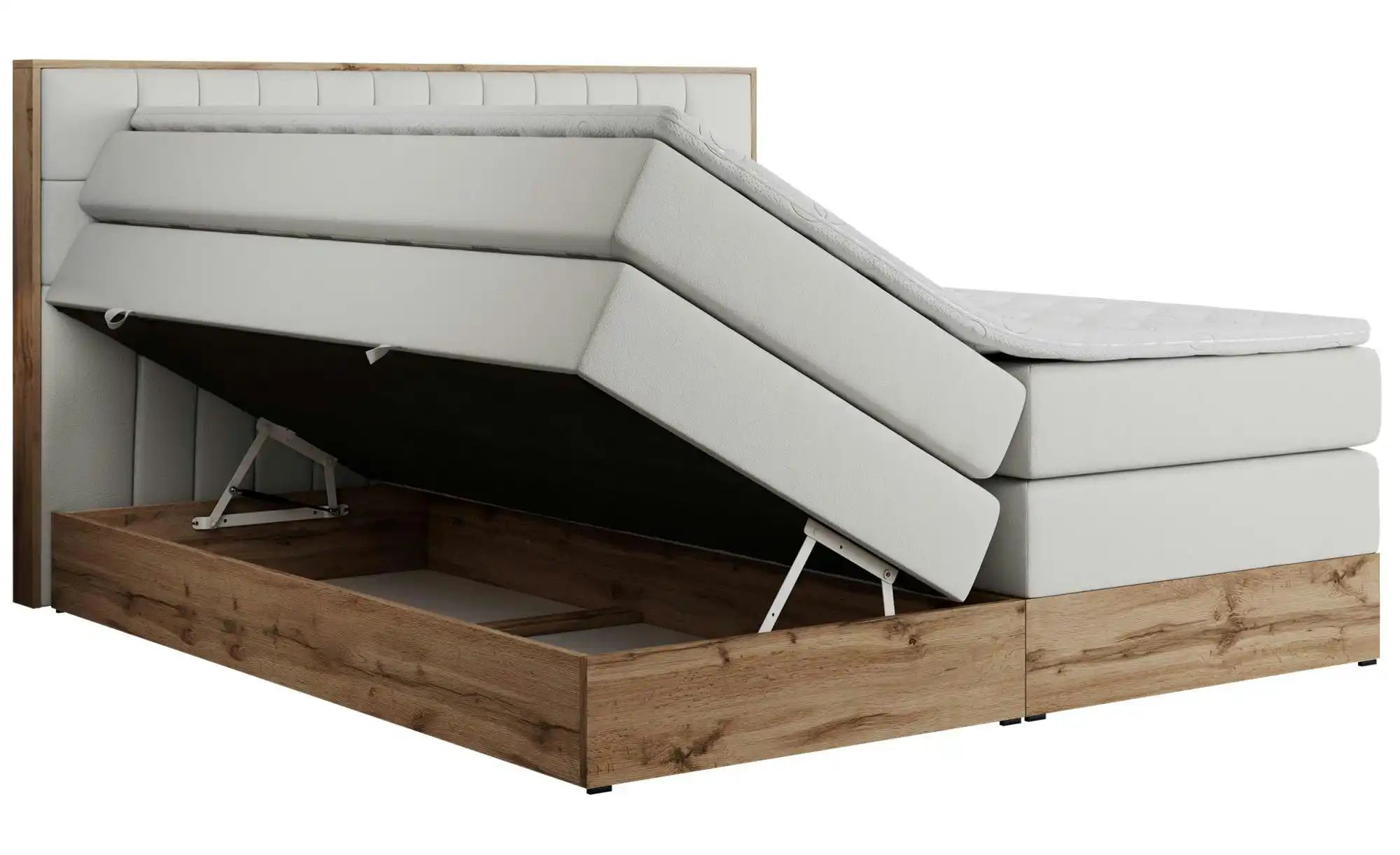 Boxspringbett mit Bettkasten Amore King ¦ weiß ¦ Maße (cm): H: 115 Betten > günstig online kaufen