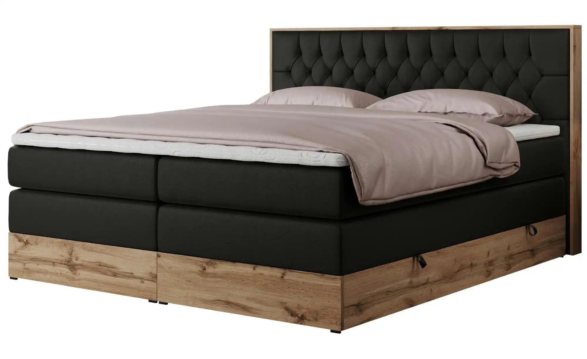 Boxspringbett mit Bettkasten Amore King ¦ schwarz ¦ Maße (cm): B: 208 H: 11 günstig online kaufen