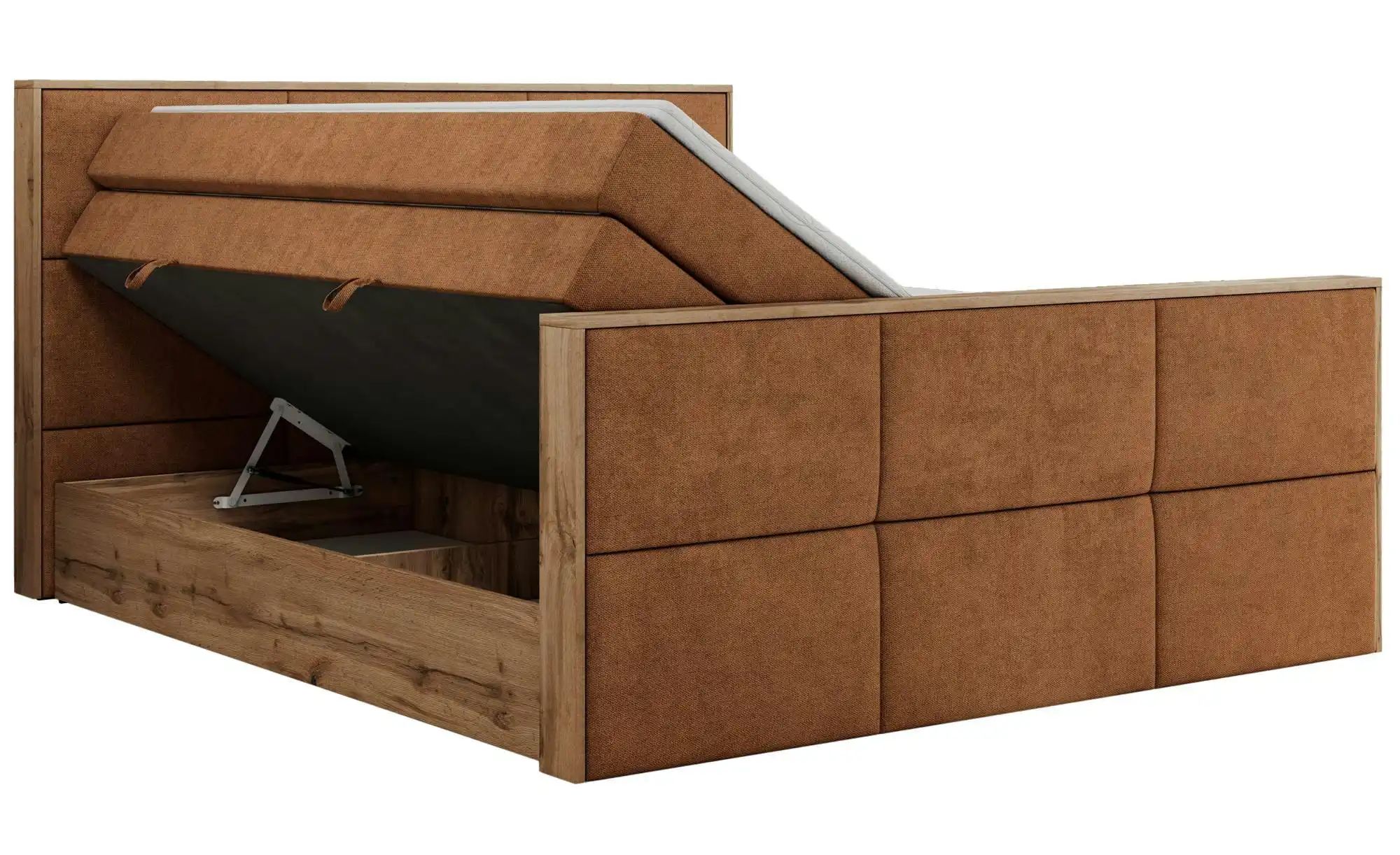 Boxspringbett mit Bettkasten Albero 2 King ¦ orange ¦ Maße (cm): H: 113 Bet günstig online kaufen