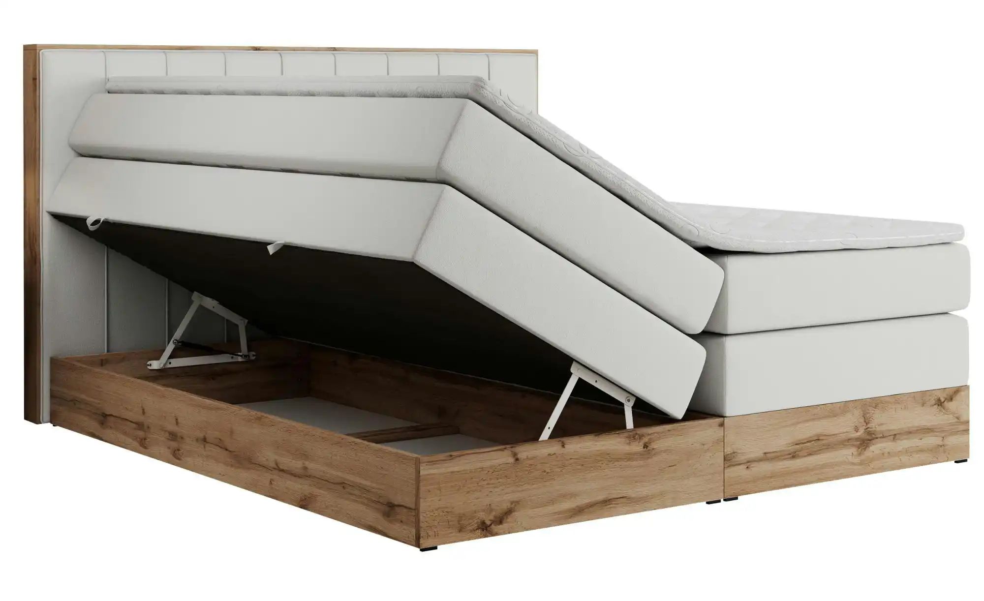 Boxspringbett mit Bettkasten Bellissimo King ¦ weiß ¦ Maße (cm): H: 115 Bet günstig online kaufen