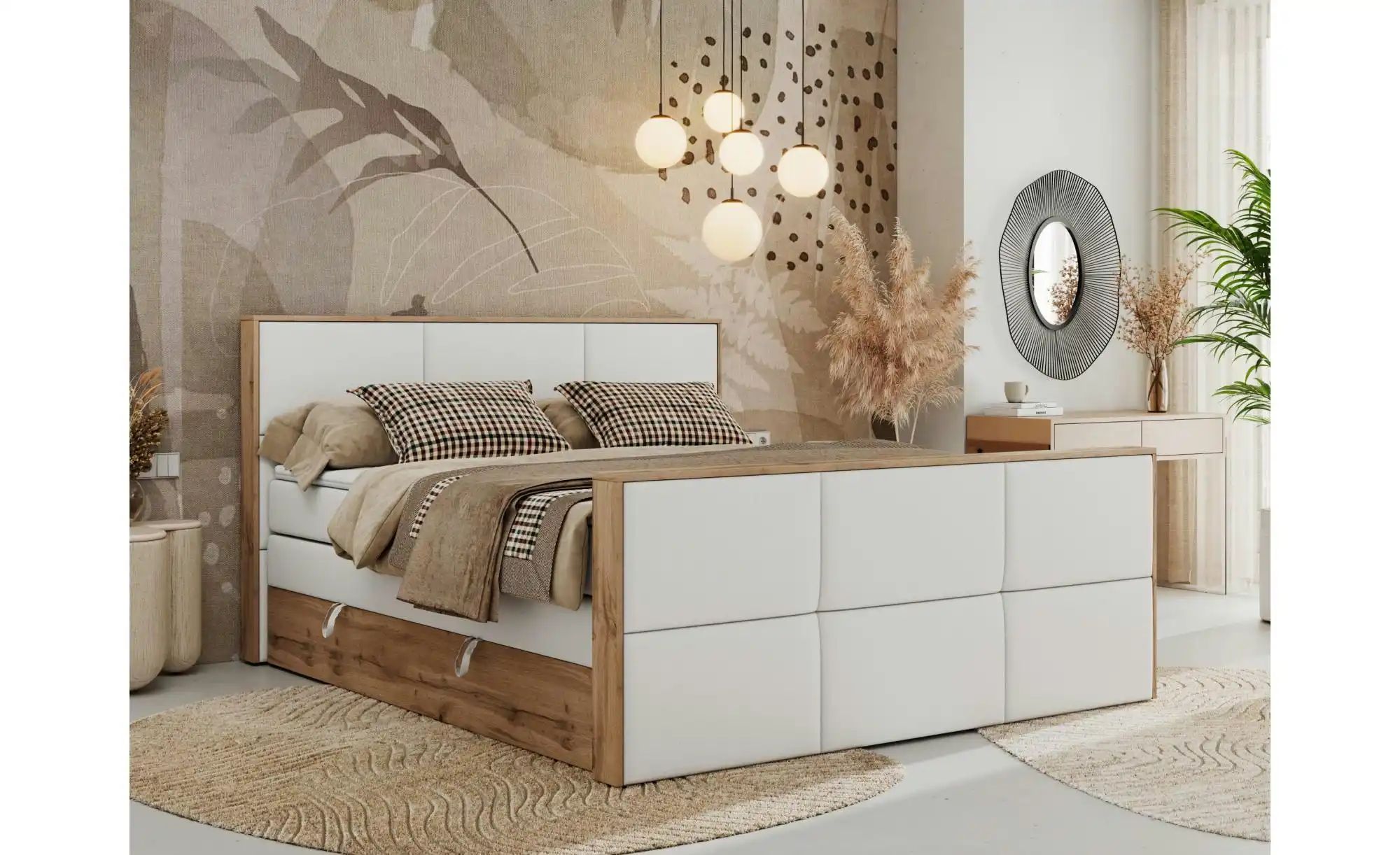 Boxspringbett mit Bettkasten Albero 2 King ¦ weiß ¦ Maße (cm): H: 113 Bette günstig online kaufen