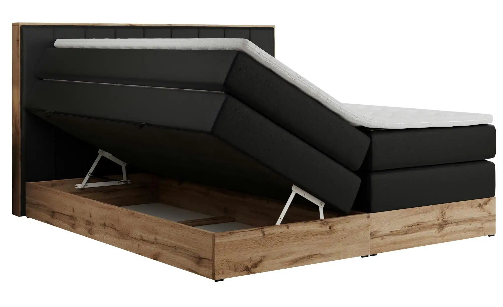 Thumbnail - Boxspringbett mit Bettkasten Bellissimo King ¦ schwarz ¦ Maße (cm): B: 168 H: 115 Betten > Boxspringbetten - Höffner