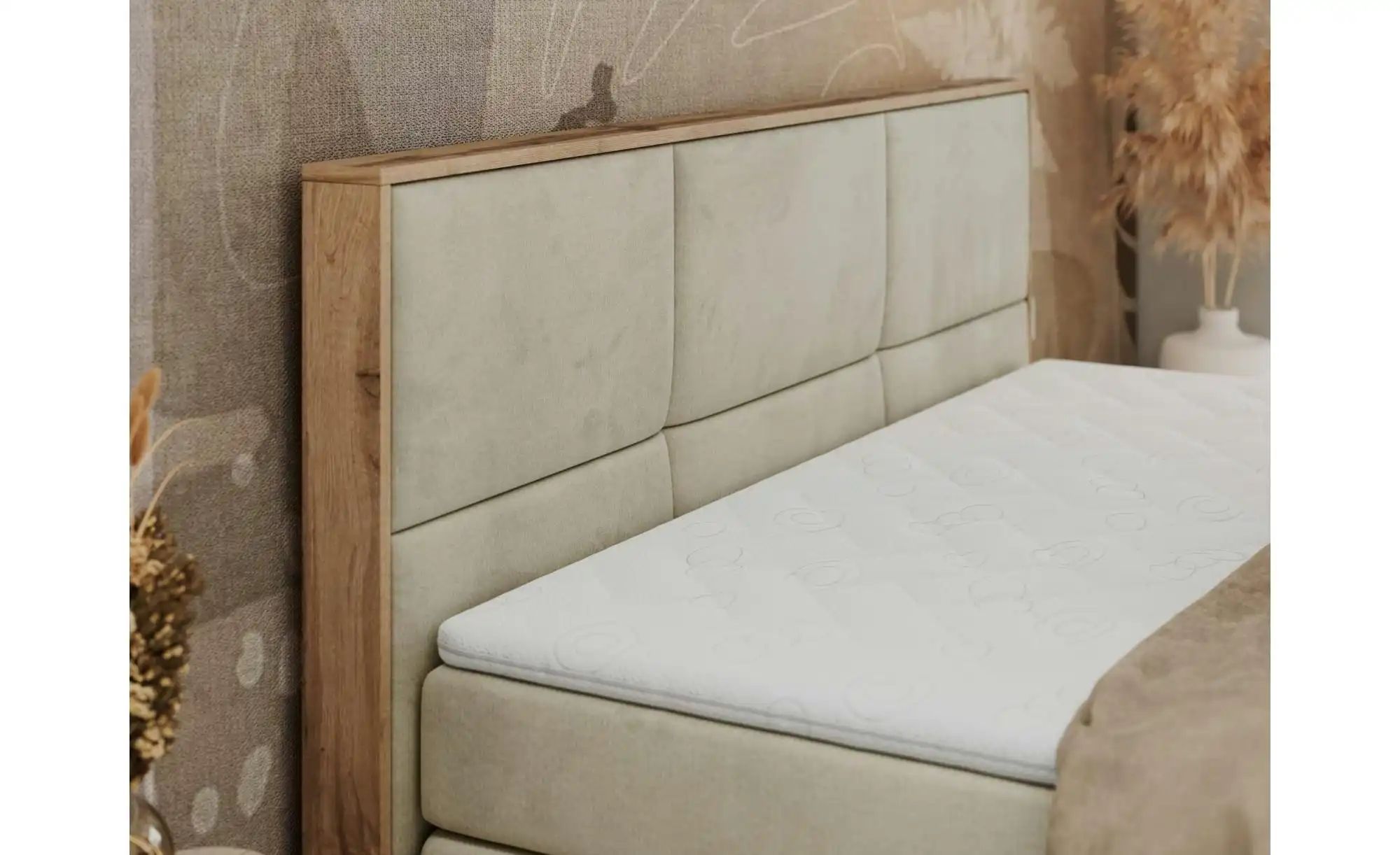 Thumbnail - Boxspringbett mit Bettkasten Albero 2 King Duo ¦ beige ¦ Maße (cm): B: 208 H: 113 Betten > Boxspringbetten - Höffner