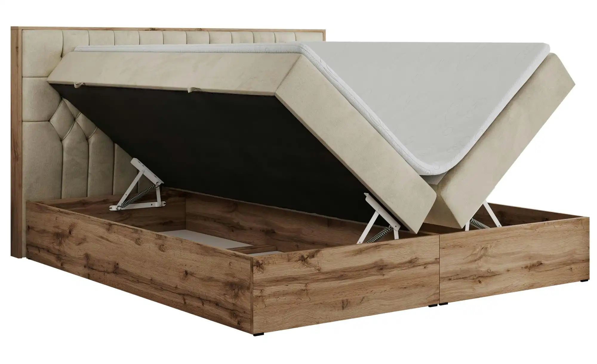 Boxbett mit Bettkasten Amore ¦ beige ¦ Maße (cm): B: 168 H: 115 Betten > Ko günstig online kaufen
