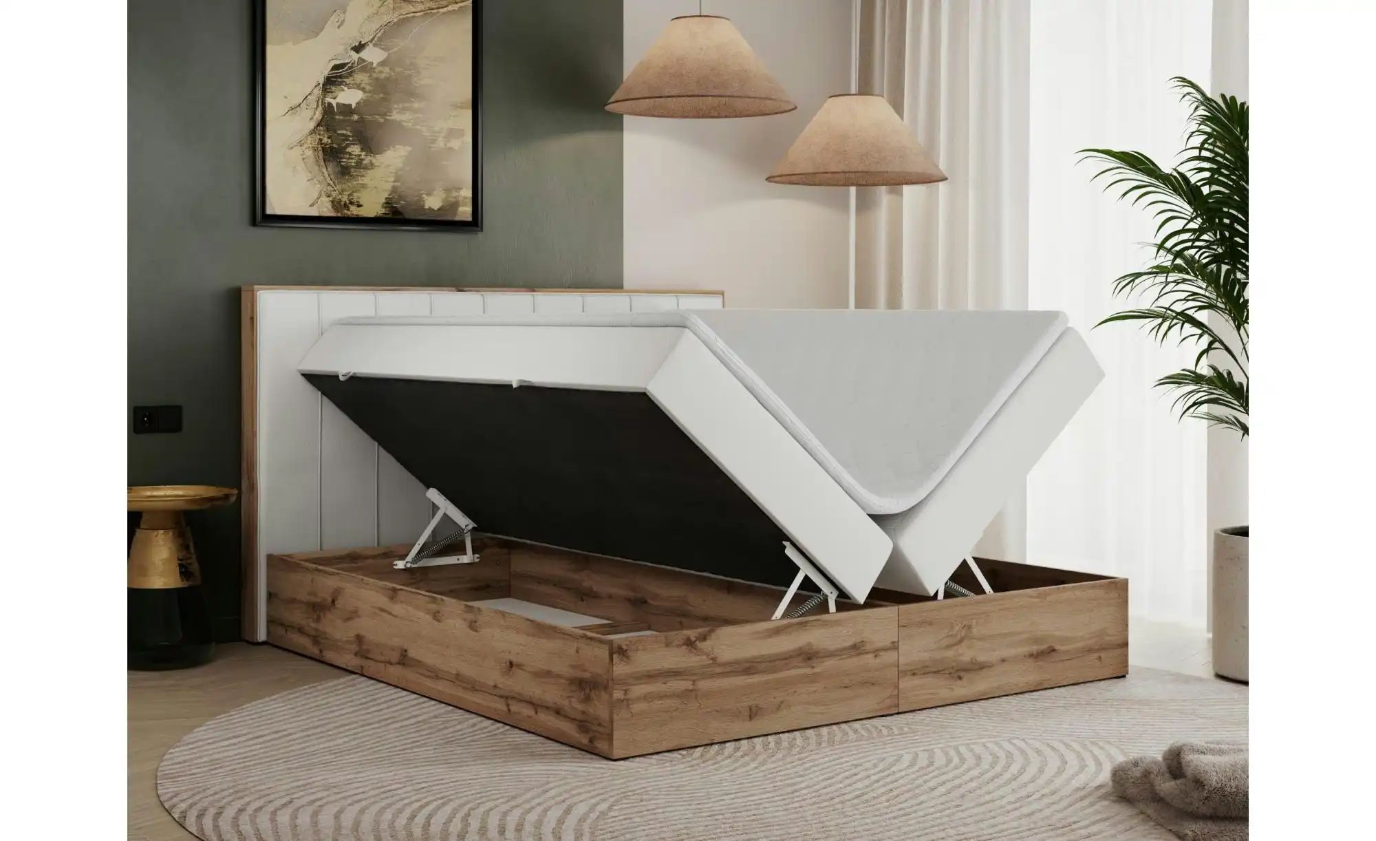 Boxbett mit Bettkasten Bellissimo ¦ weiß ¦ Maße (cm): B: 188 H: 115 Betten günstig online kaufen