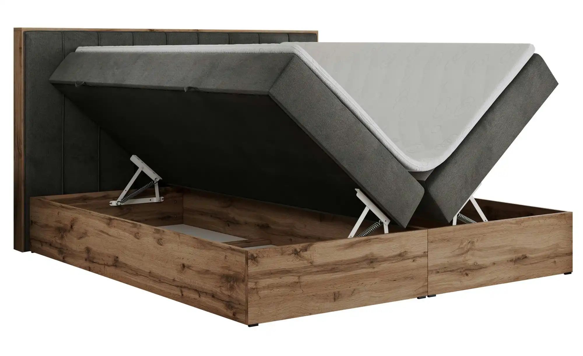 Thumbnail - Boxbett mit Bettkasten Bellissimo ¦ grau ¦ Maße (cm): B: 148 H: 115 Betten > Komfortbetten - Höffner