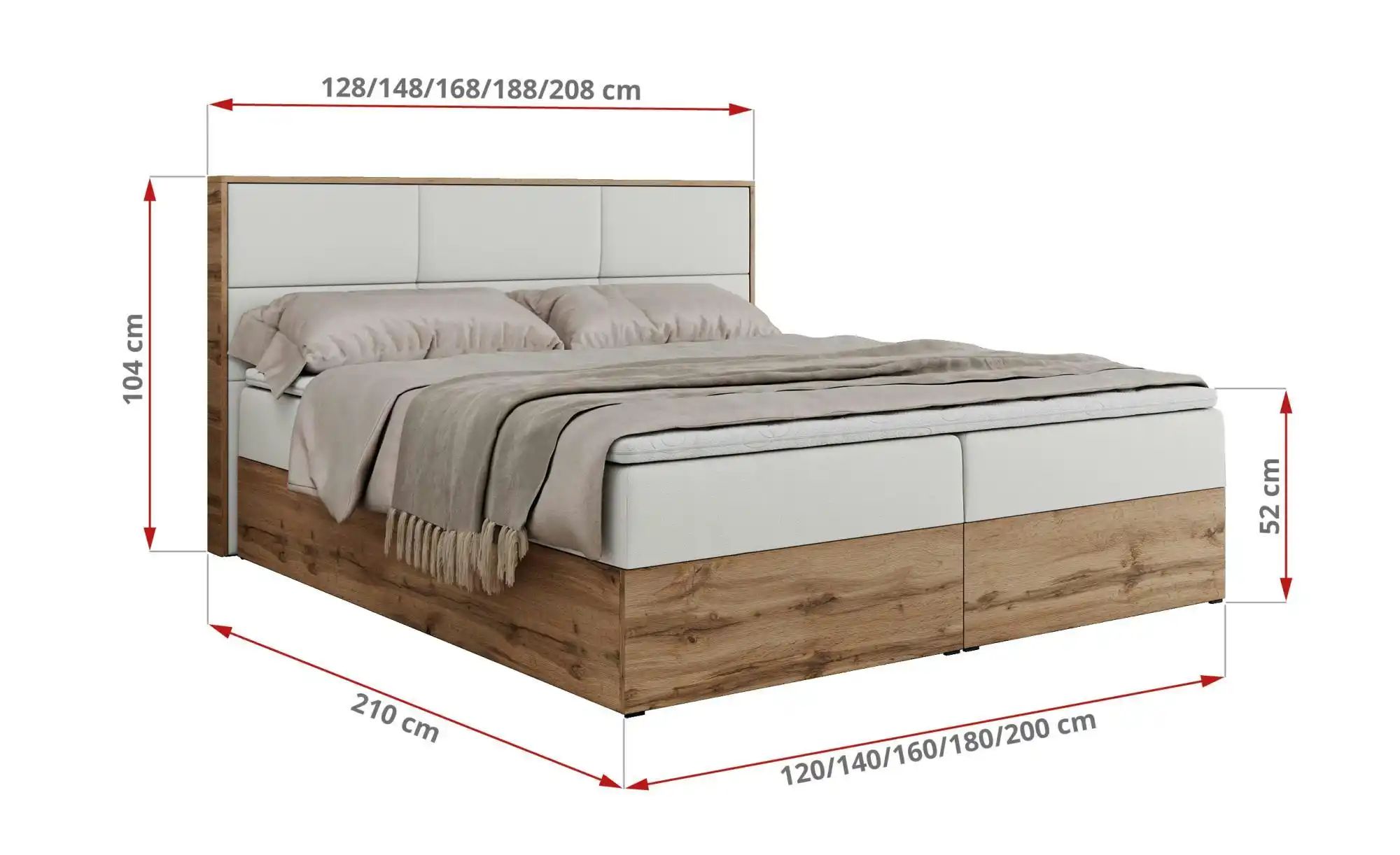 Boxbett mit Bettkasten Albero 2 ¦ weiß ¦ Maße (cm): B: 168 H: 104 Betten > günstig online kaufen