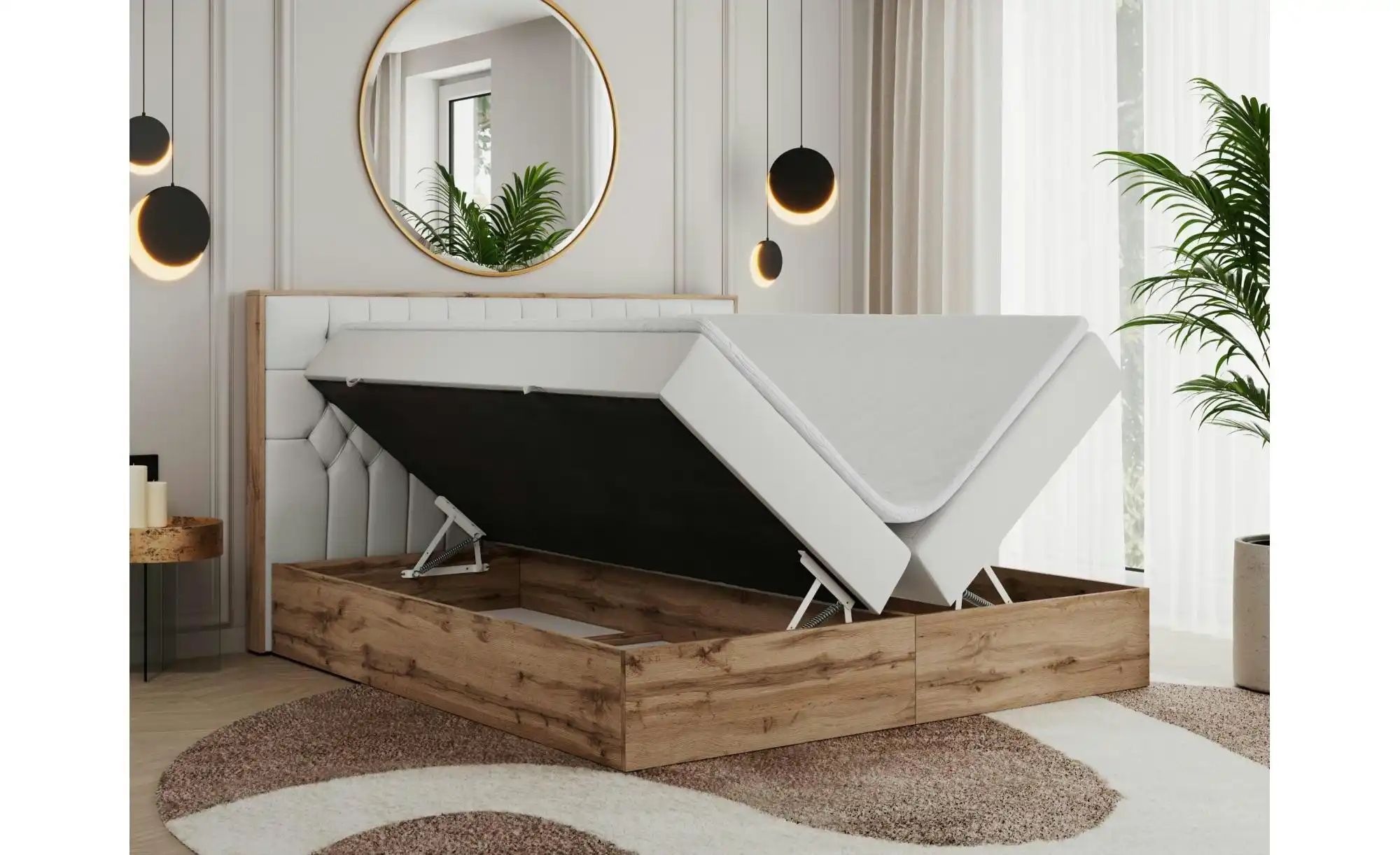 Boxbett mit Bettkasten Amore ¦ weiß ¦ Maße (cm): B: 188 H: 115 Betten > Kom günstig online kaufen