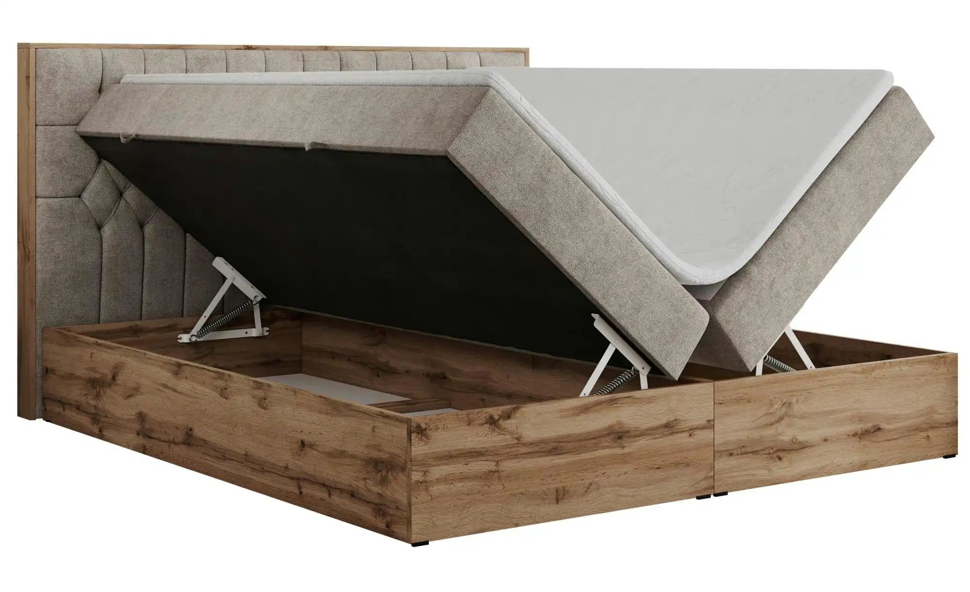 Boxbett mit Bettkasten Amore ¦ beige ¦ Maße (cm): B: 148 H: 115 Betten > Ko günstig online kaufen