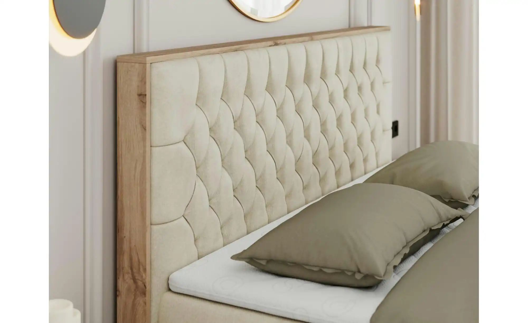 Thumbnail - Boxbett mit Bettkasten Amore ¦ beige ¦ Maße (cm): B: 168 H: 115 Betten > Komfortbetten - Höffner